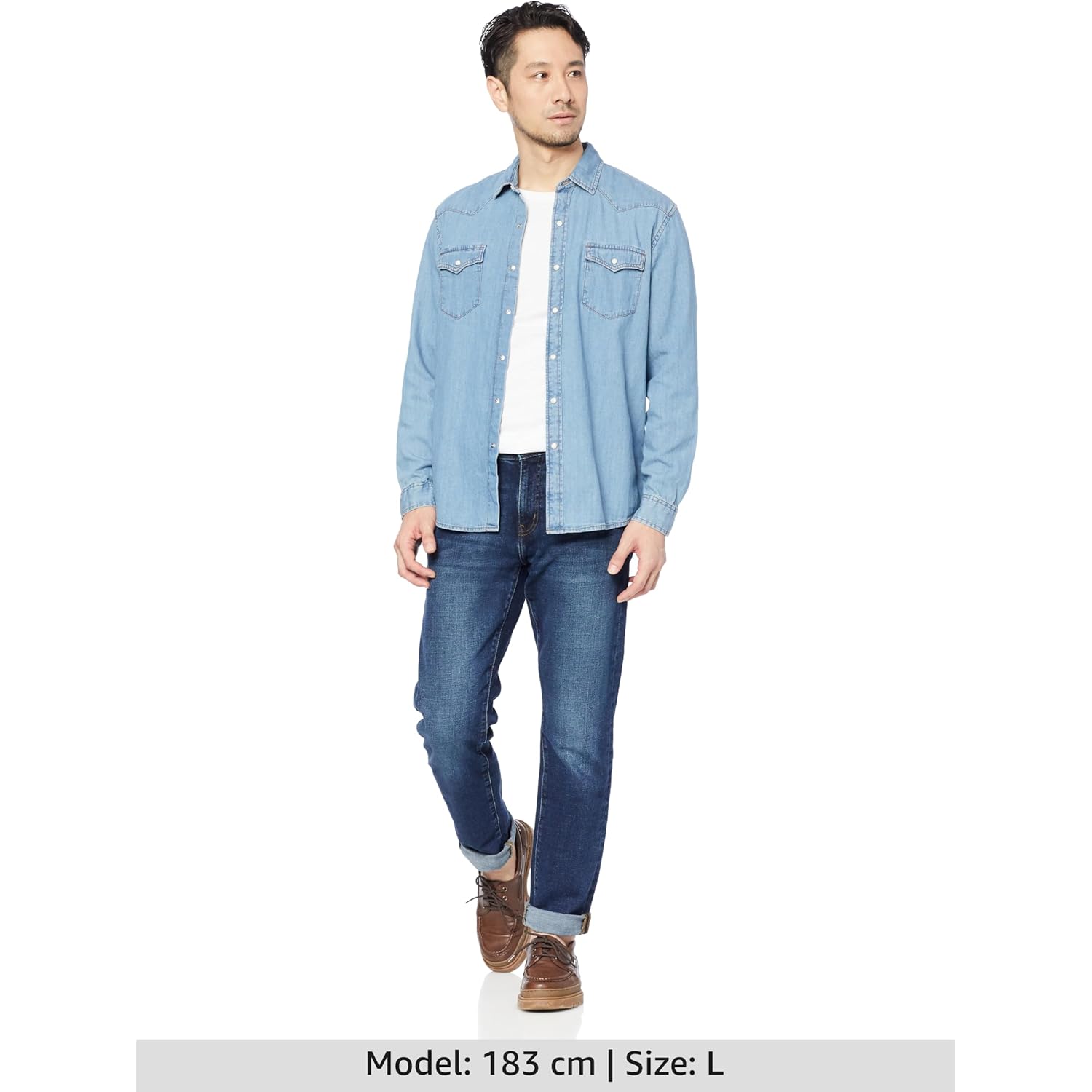 Amazon Essentials Herr denim skjorta långärmad - Regular-Fit - Image 2