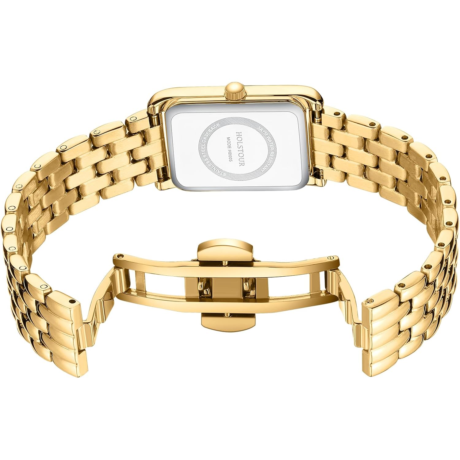 Klocka for Women Vintage Bracelet Roman Dial Rectangular - Image 3