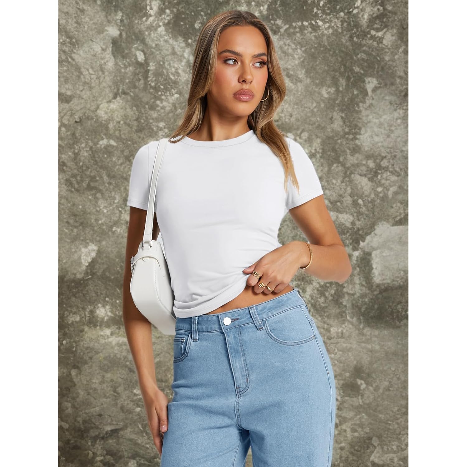 Trendy Queen Dam Basic T skjorta Summer topp - Image 6