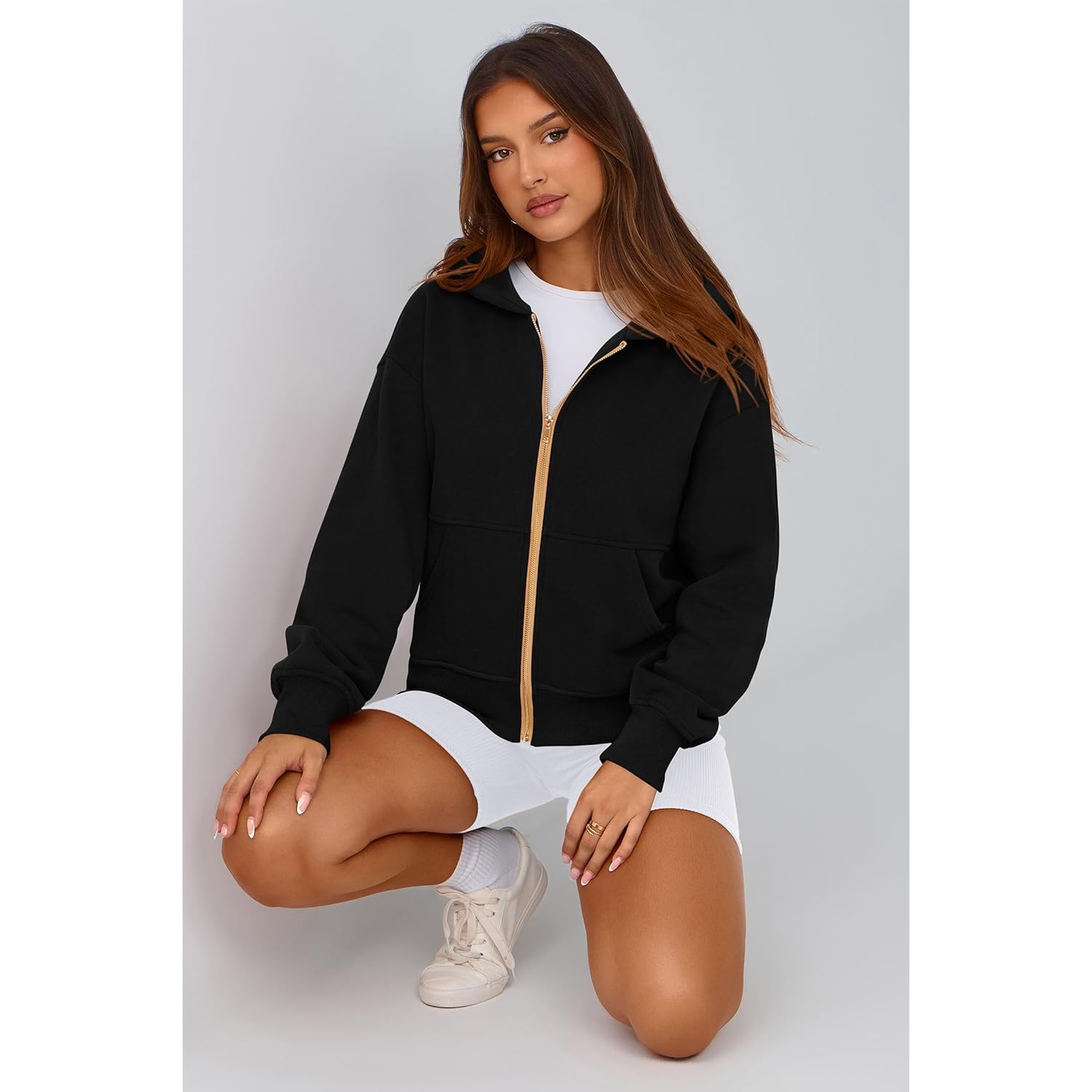 PRETTYGARDEN hoodie for Dam sweatshirt dragkedja hoodie Fall - Image 8