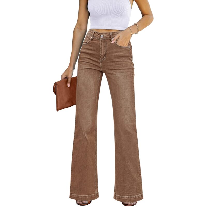 GRAPENT Dam flare jeans High Waisted wide leg