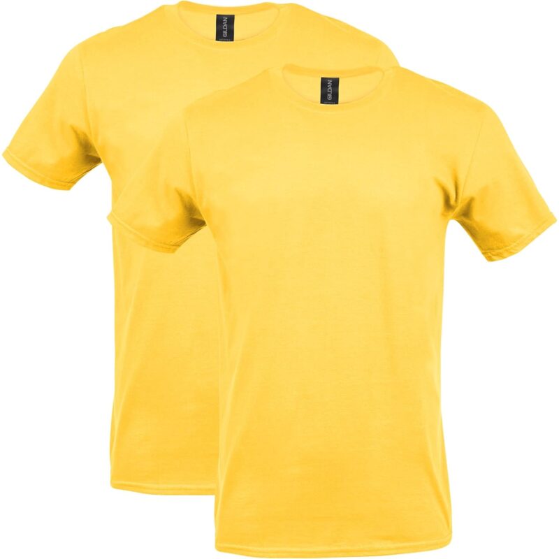 Gildan Adult Softstyle bomull t‑shirt, Style G64000, Multipack