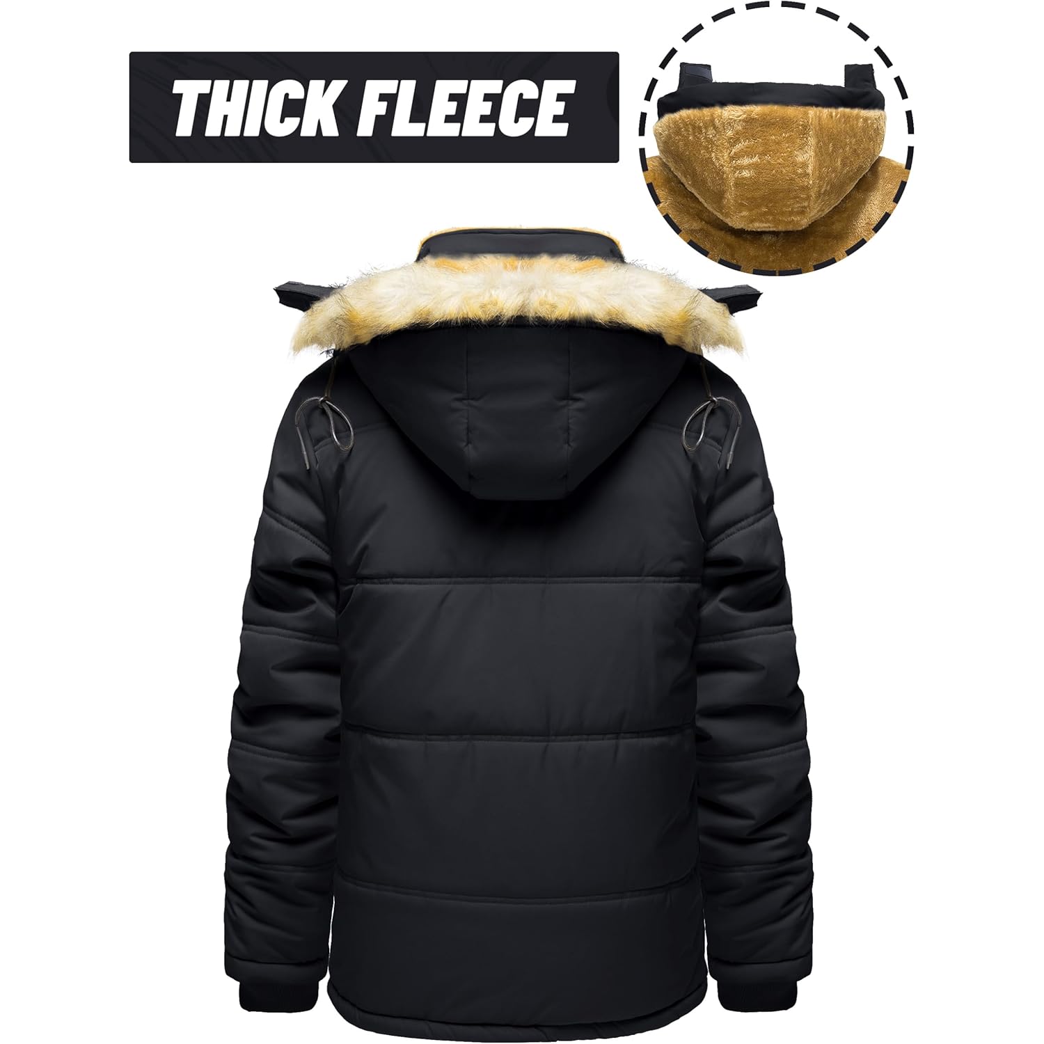 TACVASEN Herr Winter jacka with Hood Water Repellent - Image 2