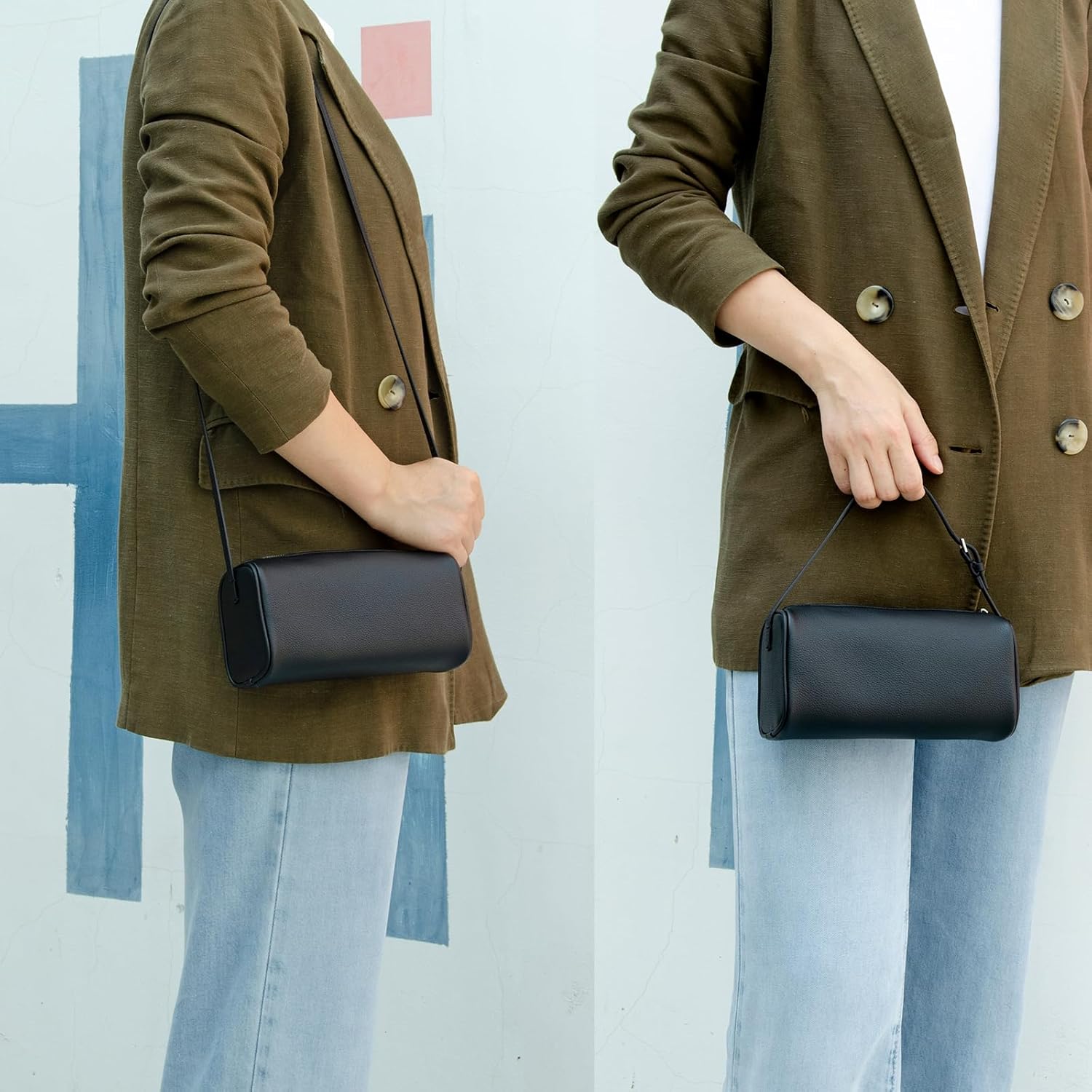 Premium Full-Grained läder crossbody Purses for Women, Hobo - Image 6