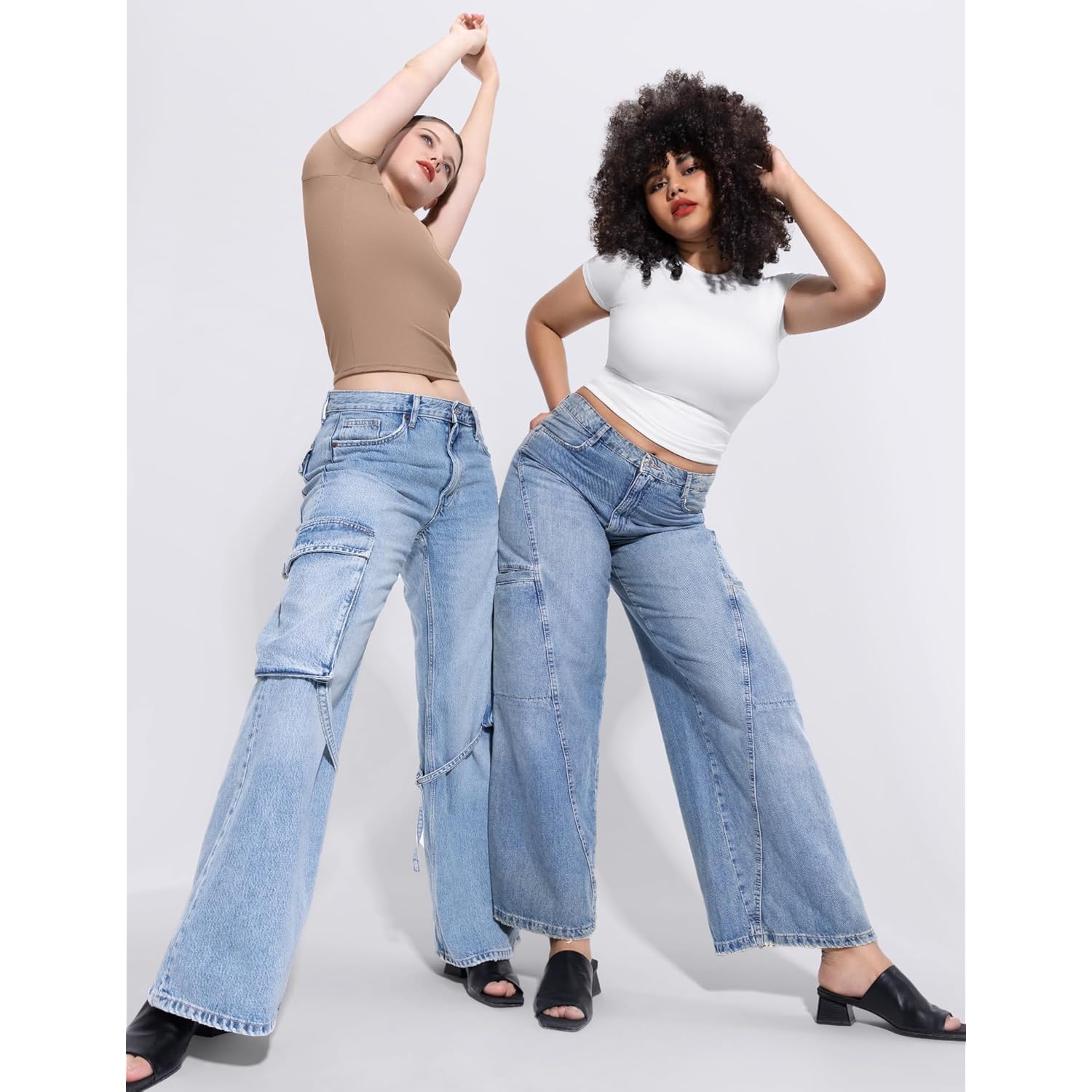 PUMIEY Dam rund hals kortärmad topp Double Lined - Image 6