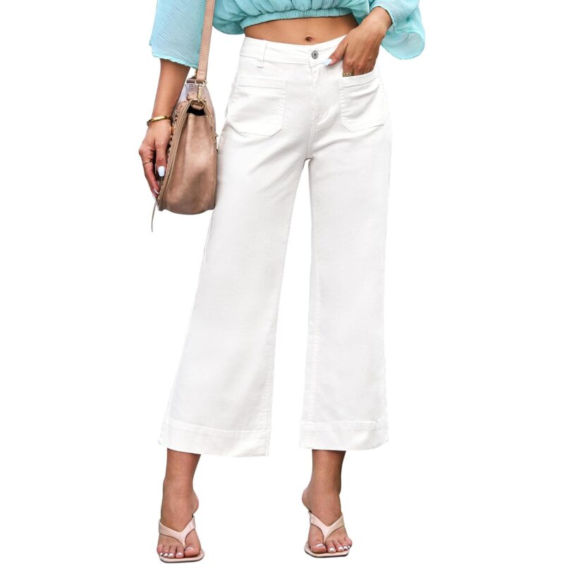 Luvamia wide leg jeans for Women Trendy High