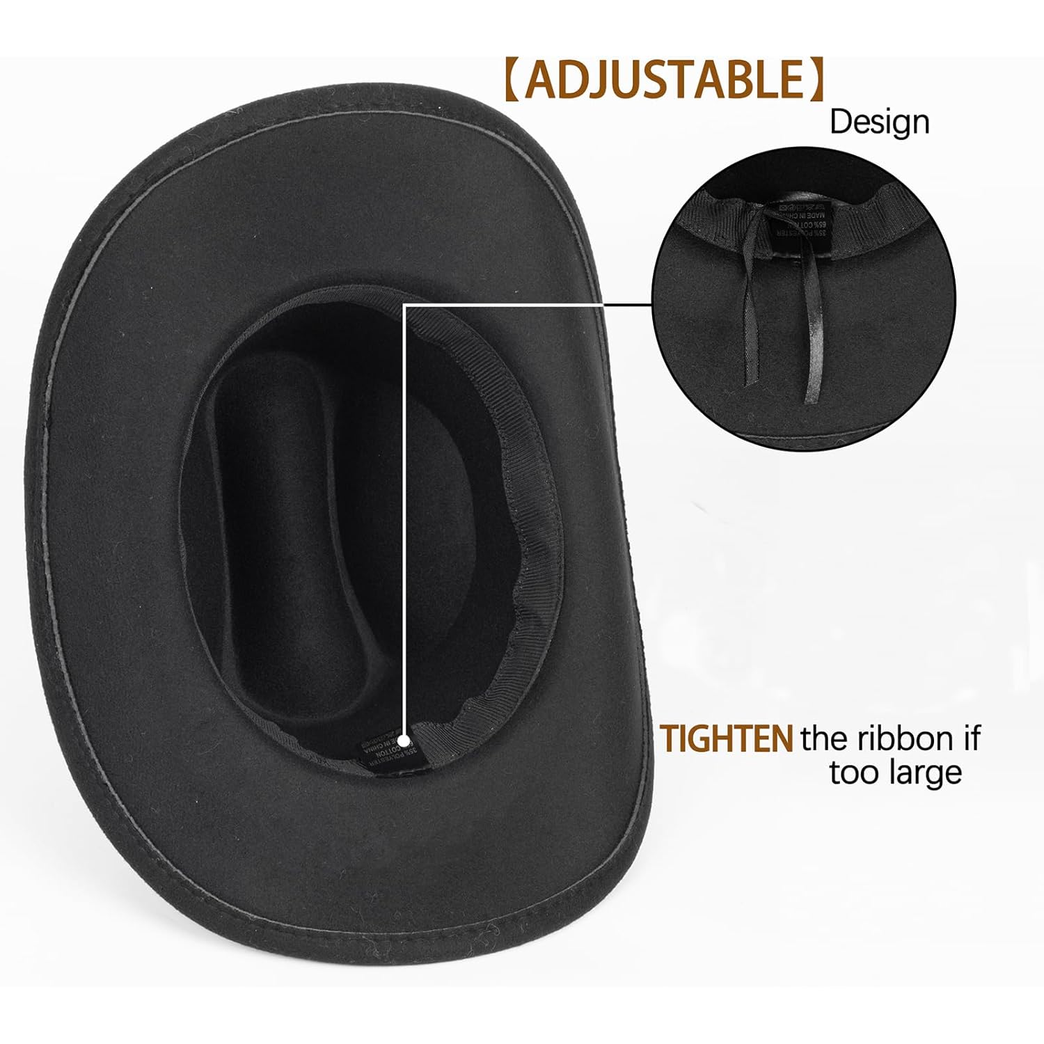 Western Cowboy hatt for Men Women Classic Roll - Image 5