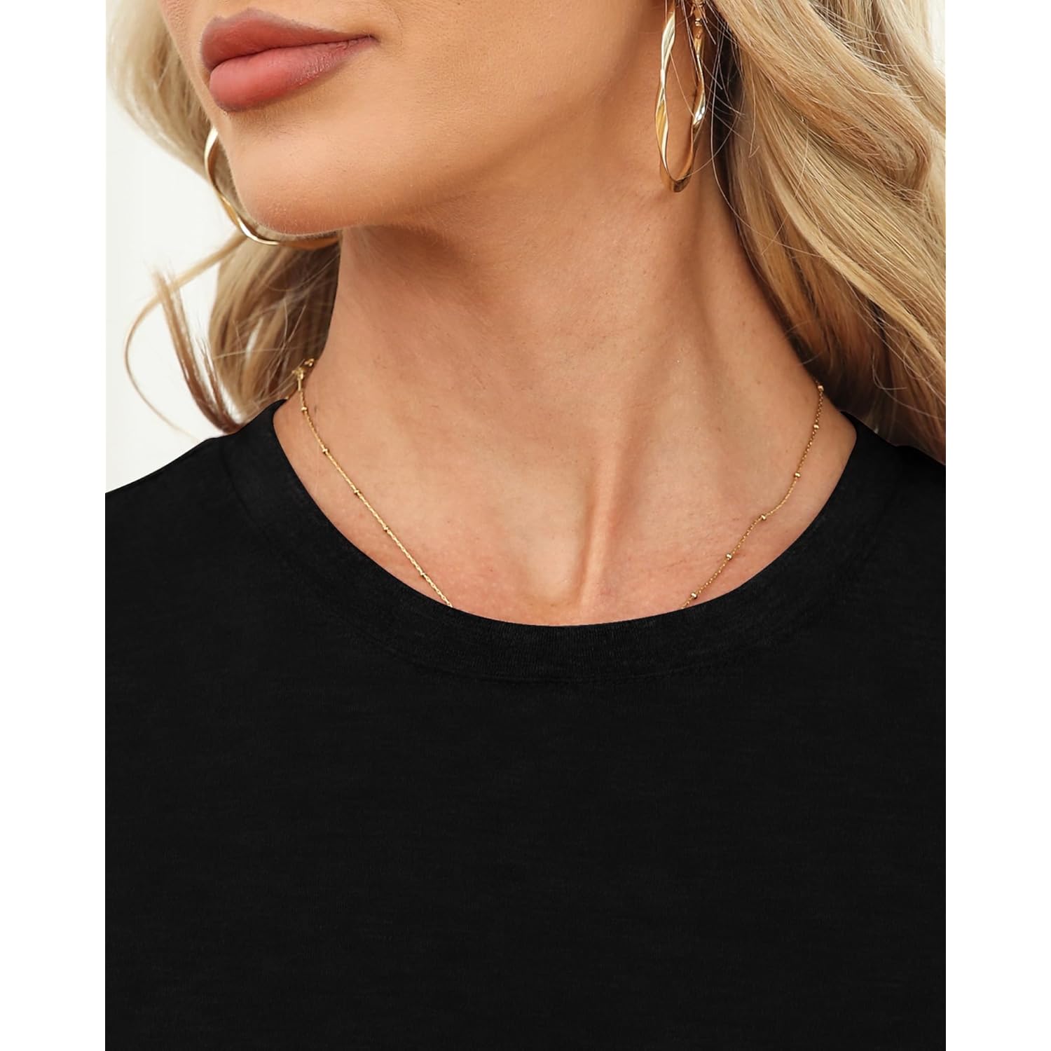 Memorose Dam kortärmad topp Summer T skjorta Round - Image 5