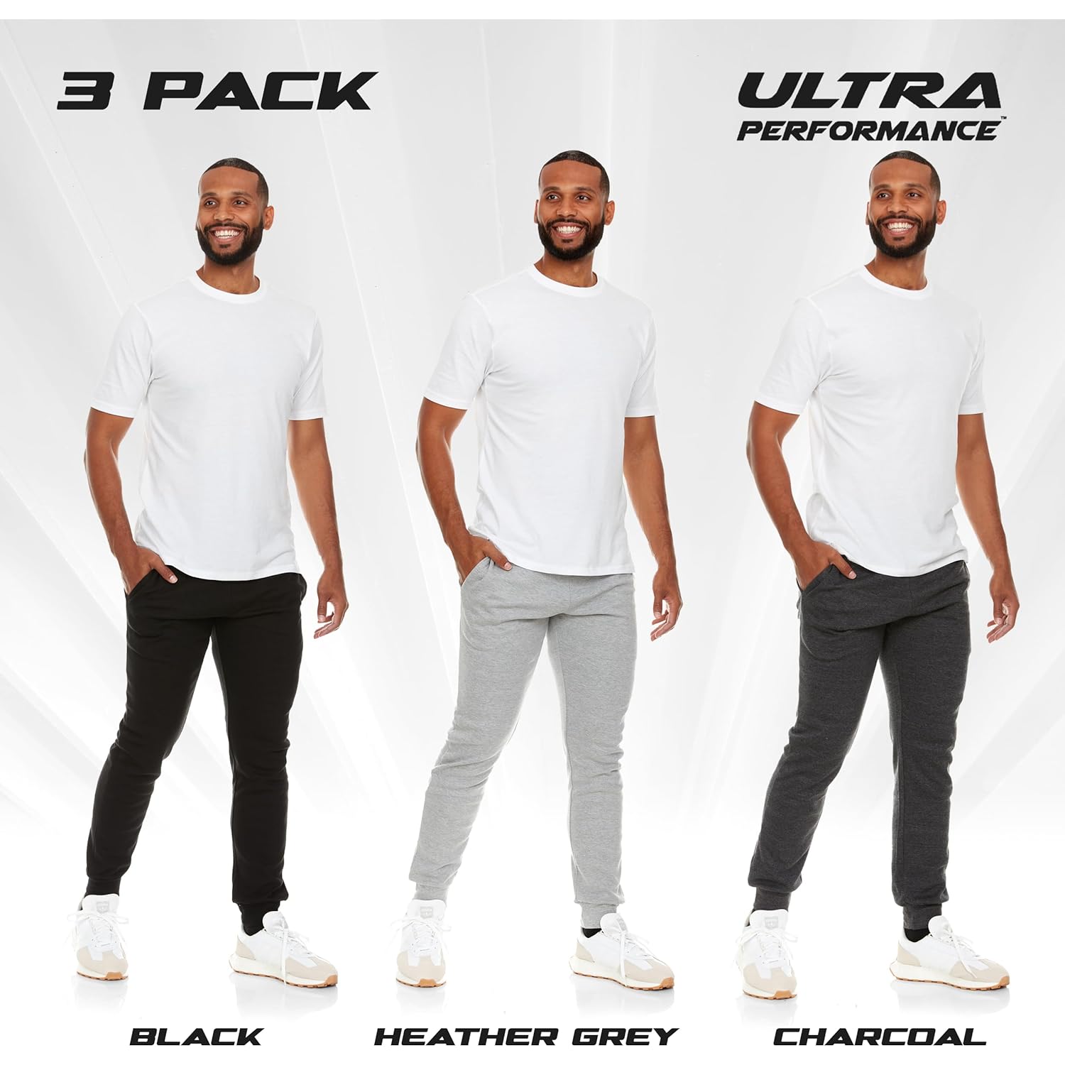 Ultra Performance 3 Pack Herr Lightweight joggers for - Image 2