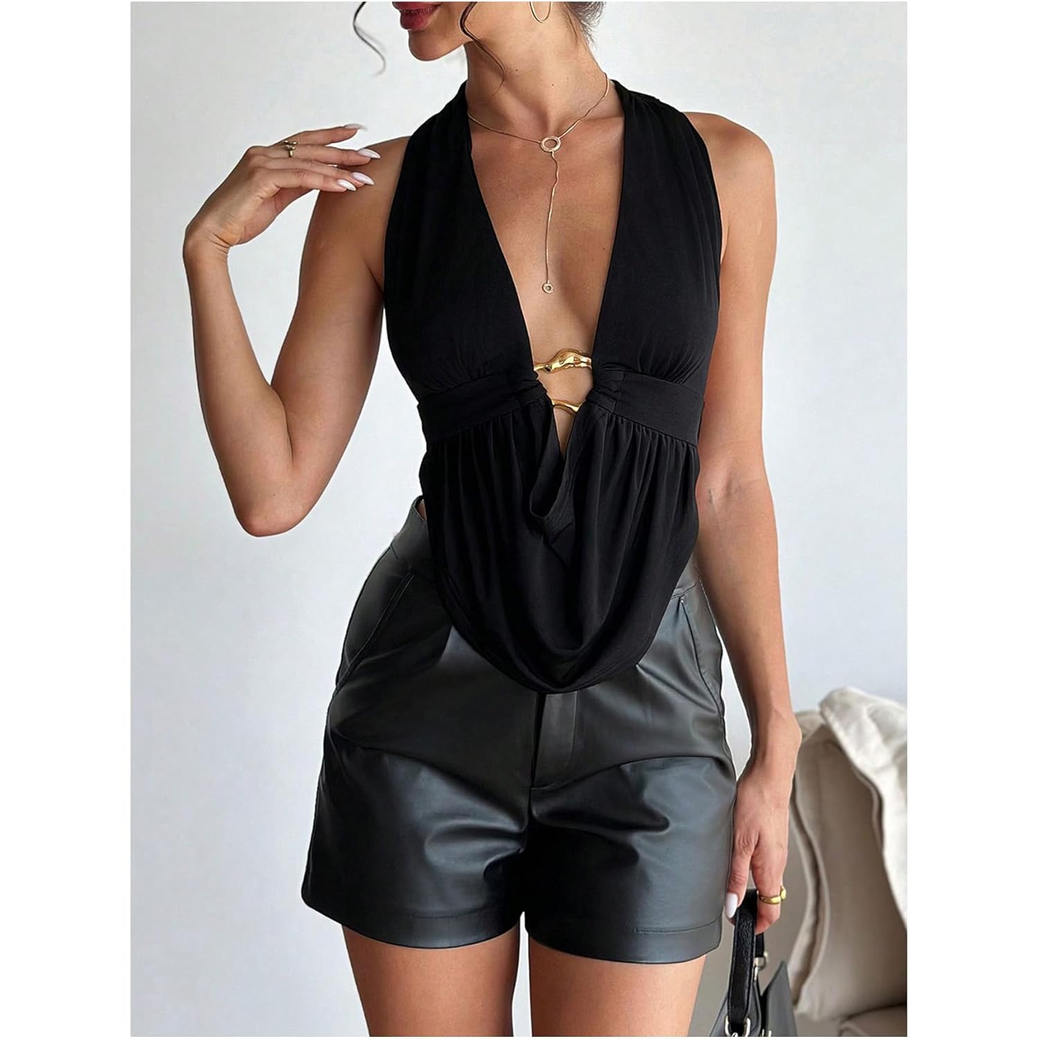 SOLY HUX Dam Sexy Halter Going Out topp - Image 5