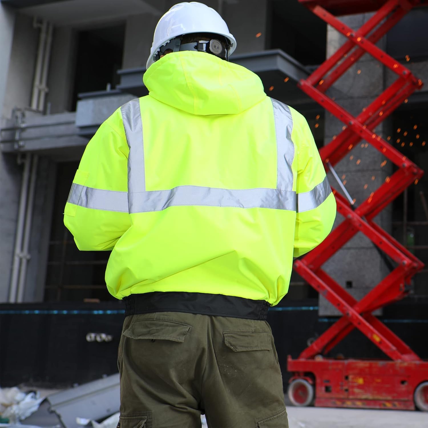 Sesafety Reflective jacka for Men, High Visibility jacka, - Image 2