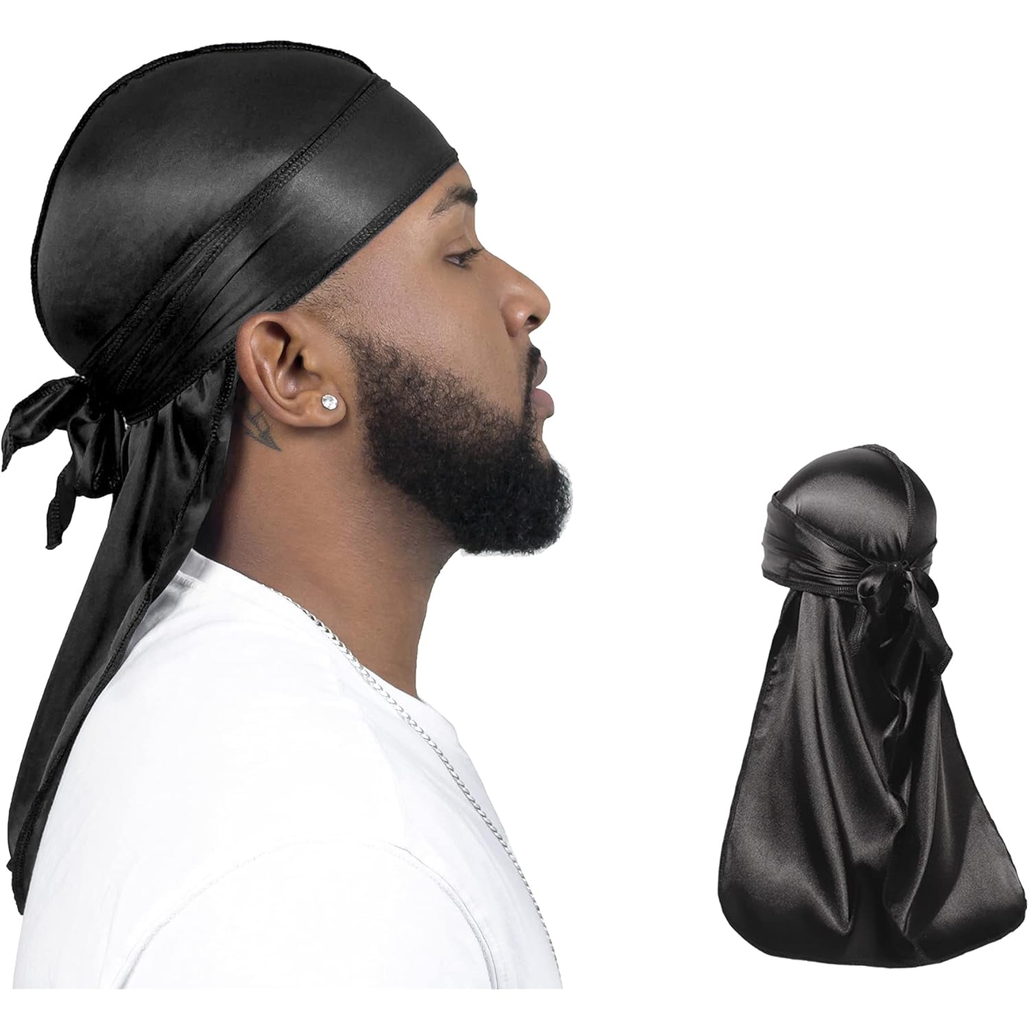 ForceWave 2 Pieces Silky Durag Pack for Men