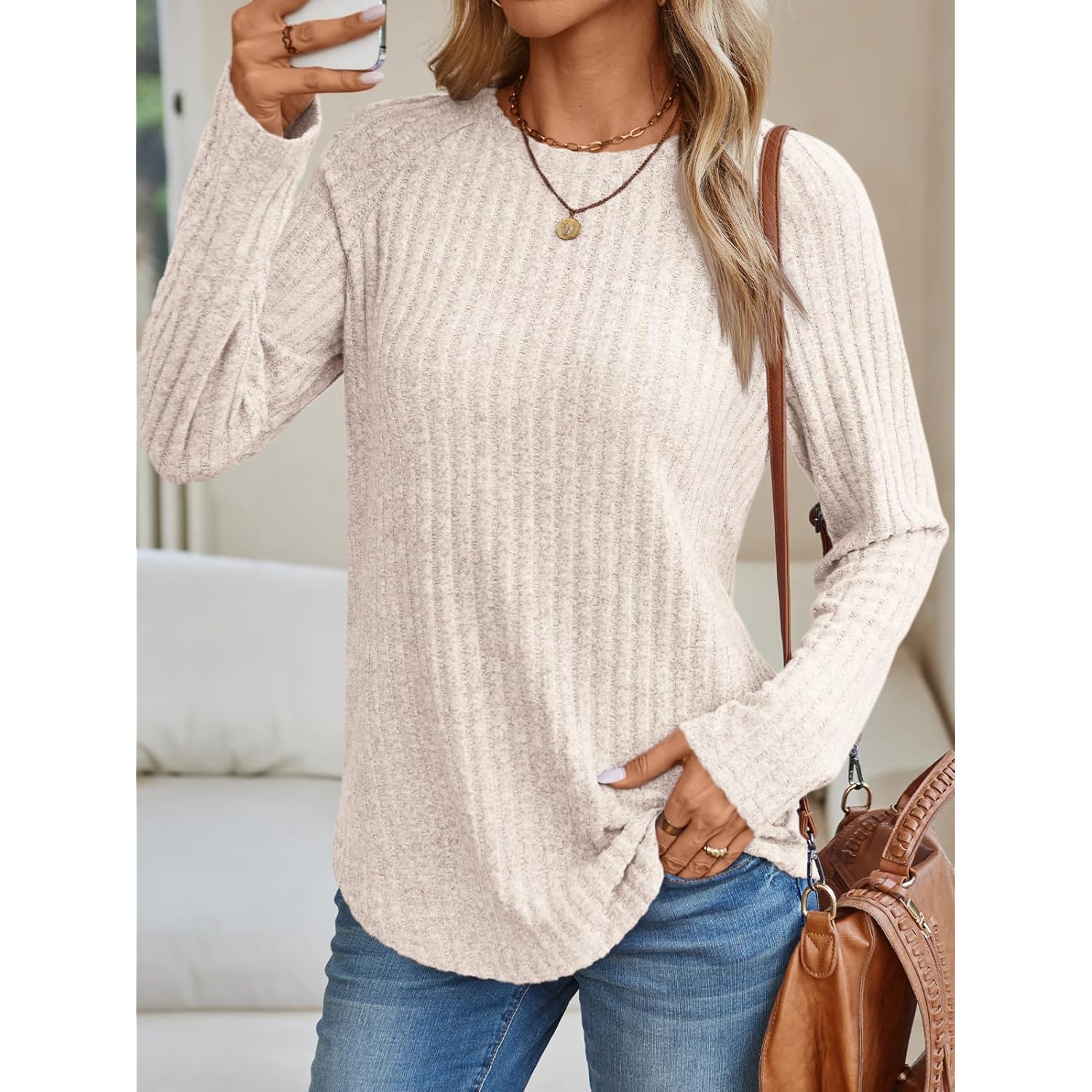 AUTOMET Dam långärmad skjorta Fall Fashion topp 2025 - Image 2