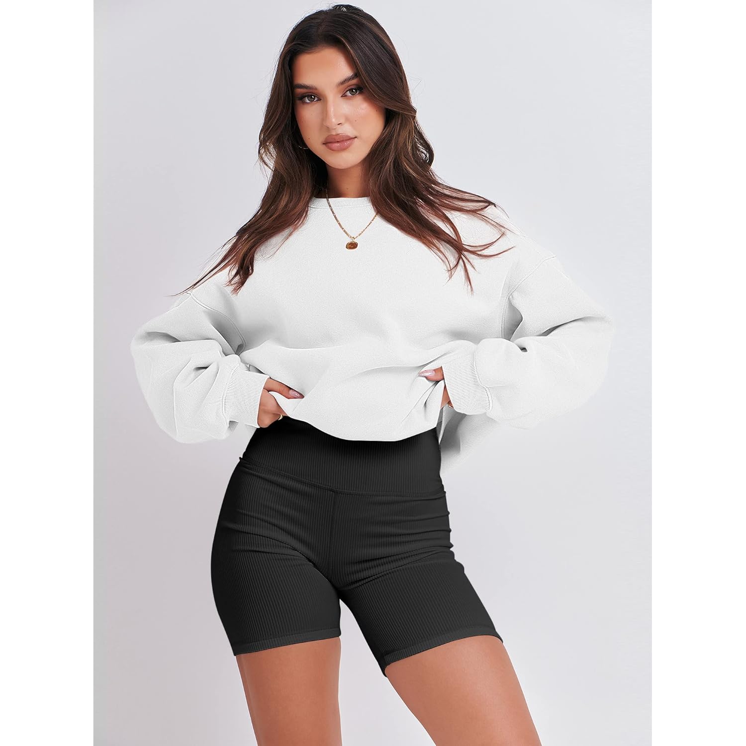 ANRABESS Dam sweatshirt Crewneck fleece oversized pullover Sweaters - Image 3