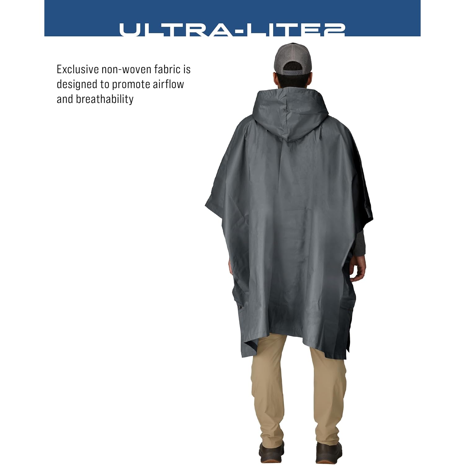 FROGG TOGGS Ultra-lite2 Waterproof, Breathable Rain Poncho, Adult - Image 3