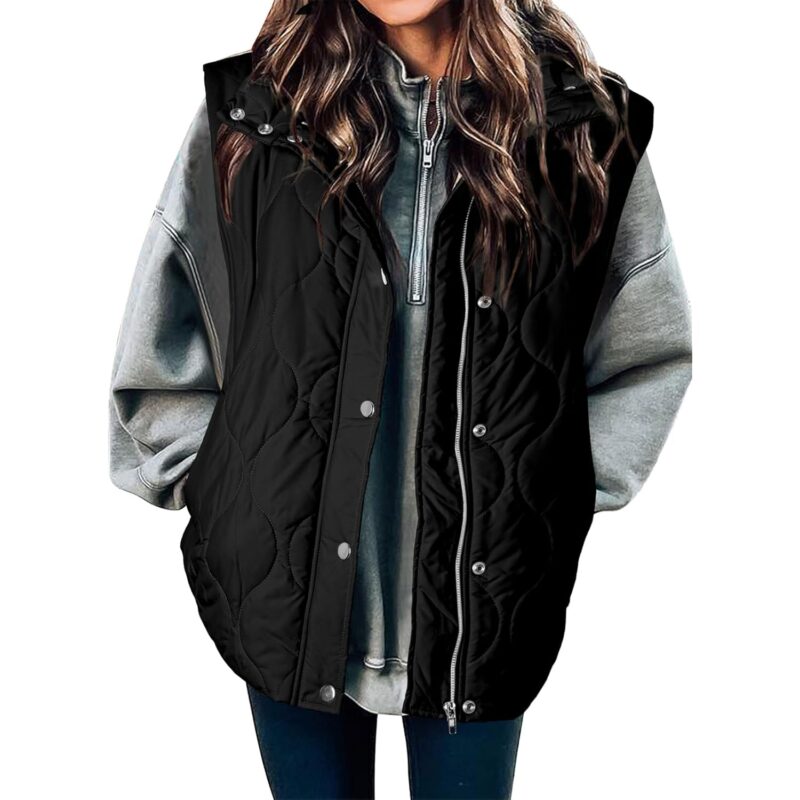 EVALESS cropped puffer väst Dam Lightweight quiltad Stand