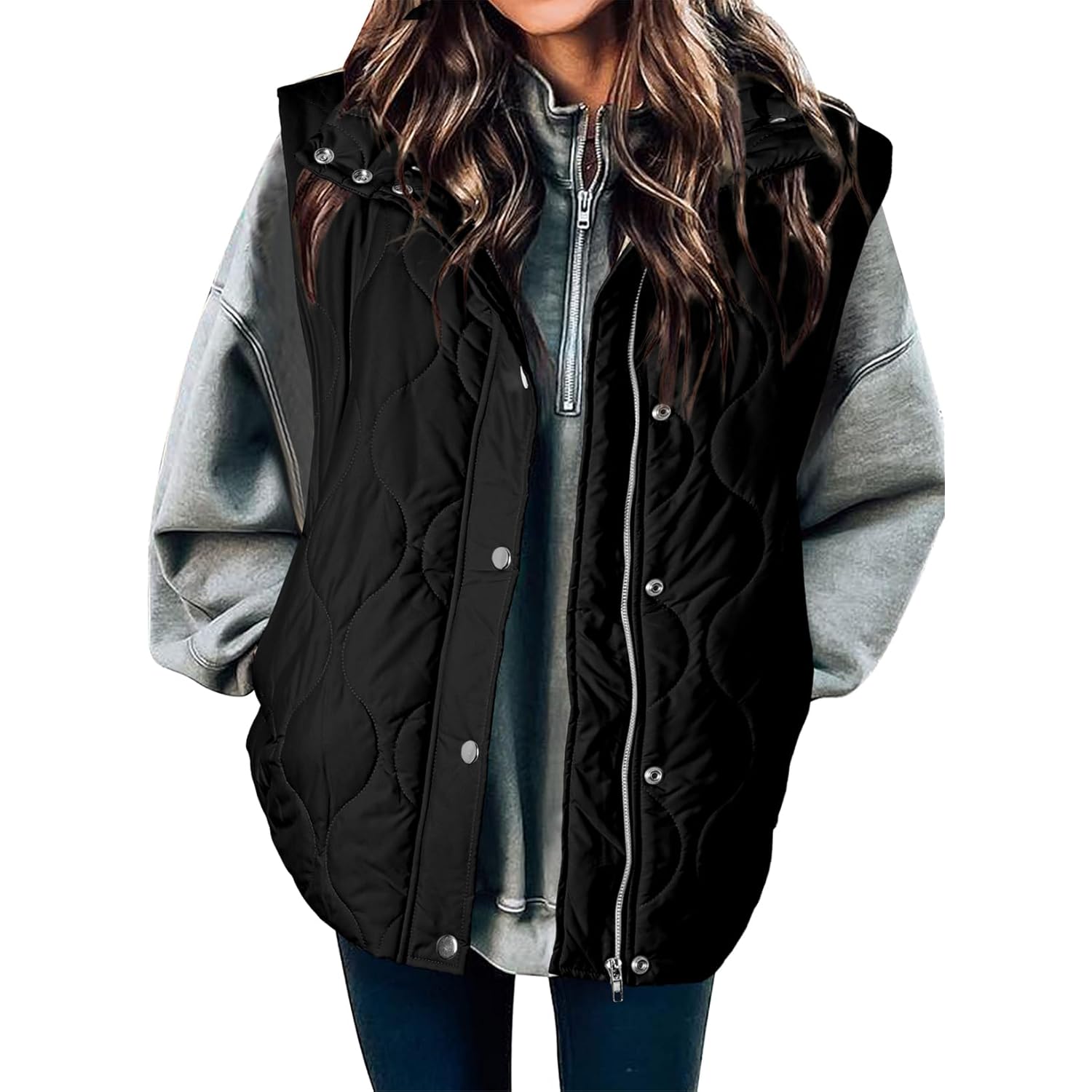 EVALESS cropped puffer väst Dam Lightweight quiltad Stand