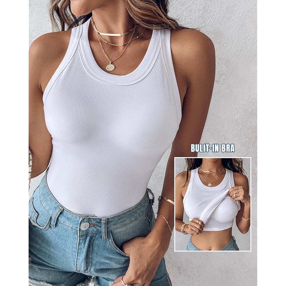 CHICME Dam Built-in Bra linne topp ärmlös Casual - Image 6