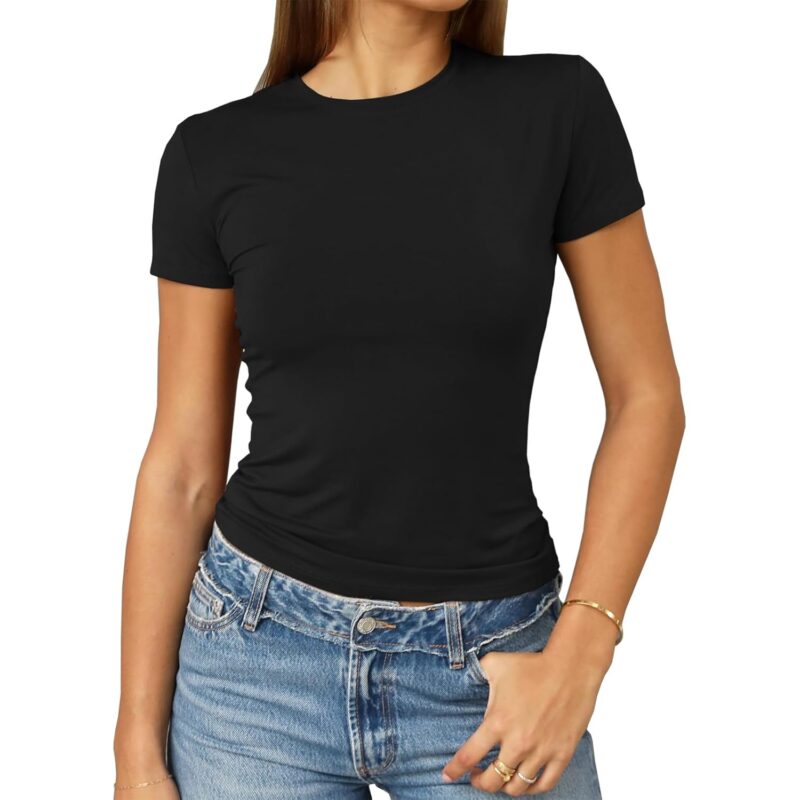 Abardsion Dam Casual Basic Going Out Crop topp