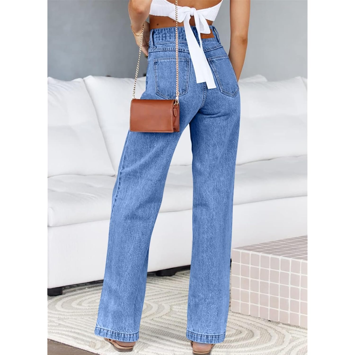 Sidefeel Dam jeans High Waisted straight Leg Stretchy - Image 2