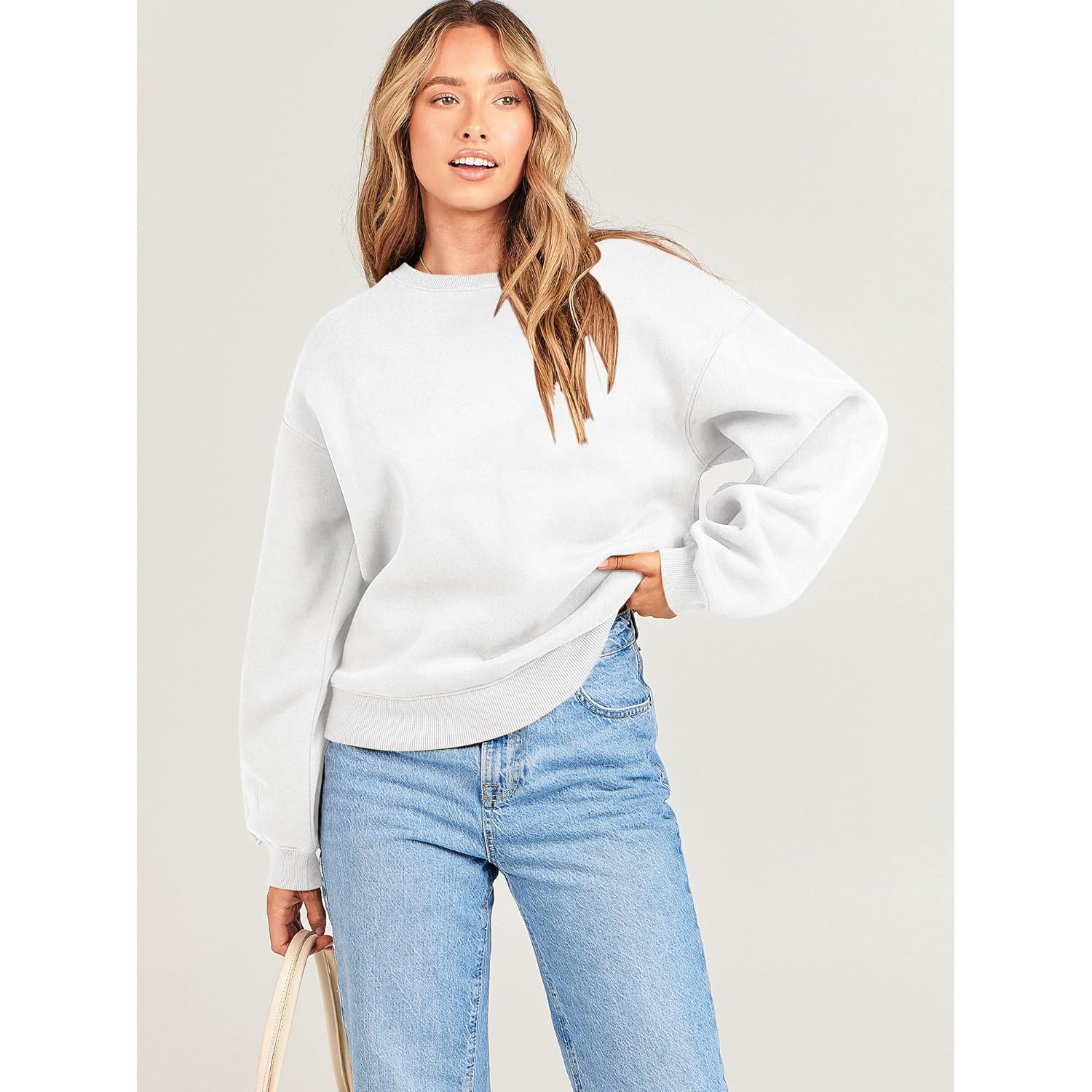 ANRABESS Dam sweatshirt Crewneck fleece oversized pullover Sweaters - Image 8