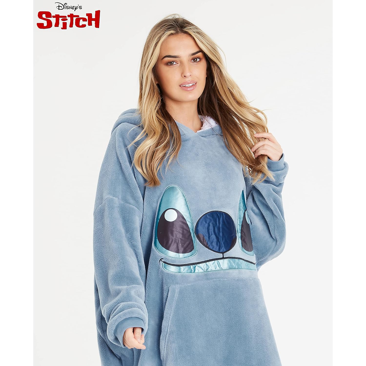 Disney Stitch Blanket hoodie for Dam Warm fleece - Image 3