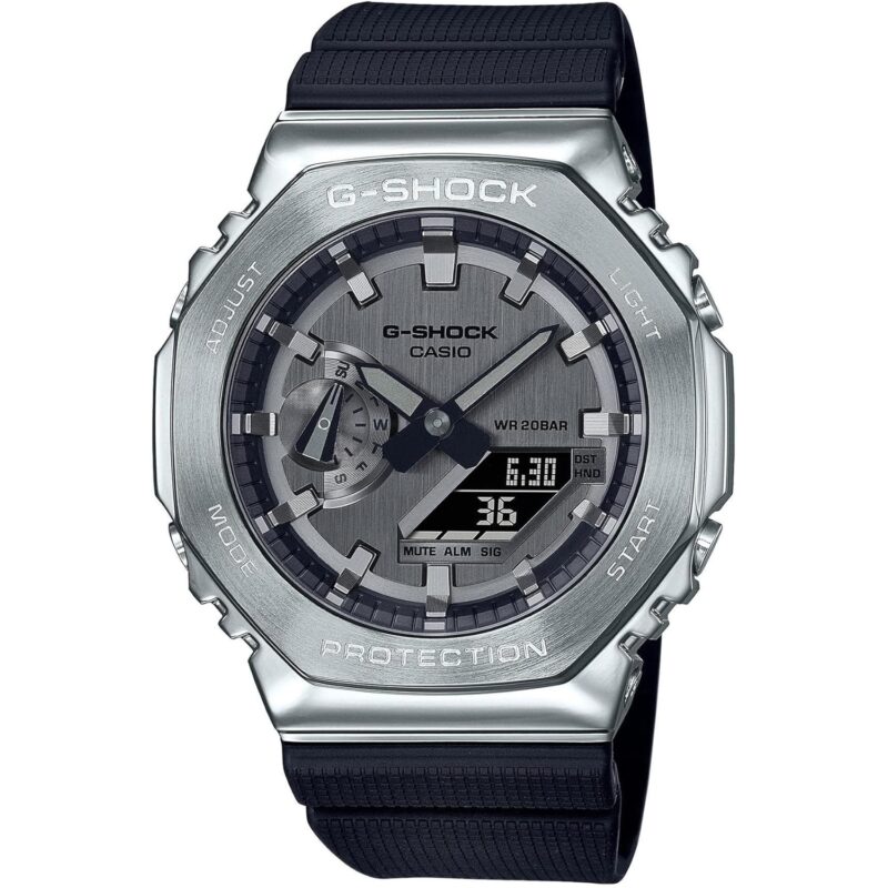 G-Shock Casio Metal Covered Octagonal svart Resin Band