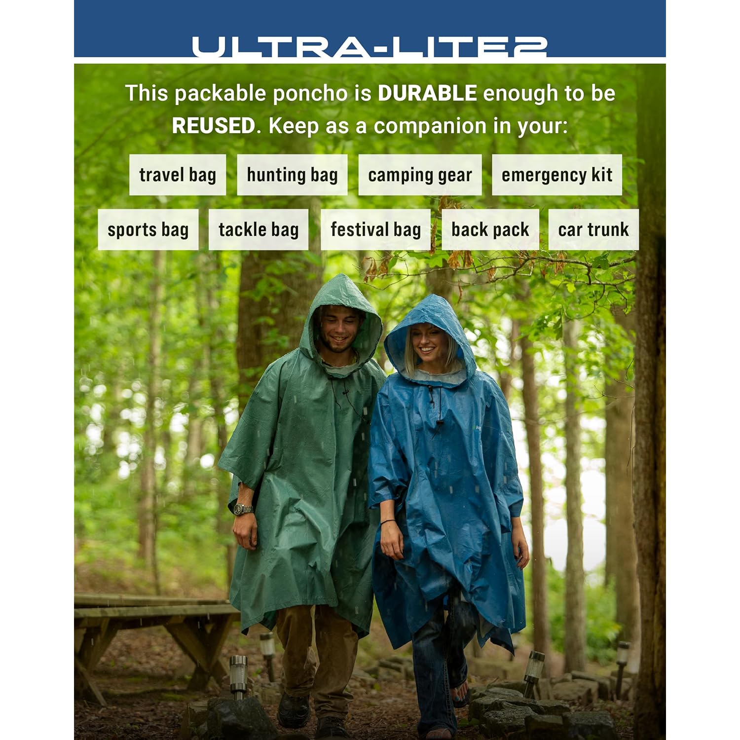 FROGG TOGGS Ultra-lite2 Waterproof, Breathable Rain Poncho, Adult - Image 7