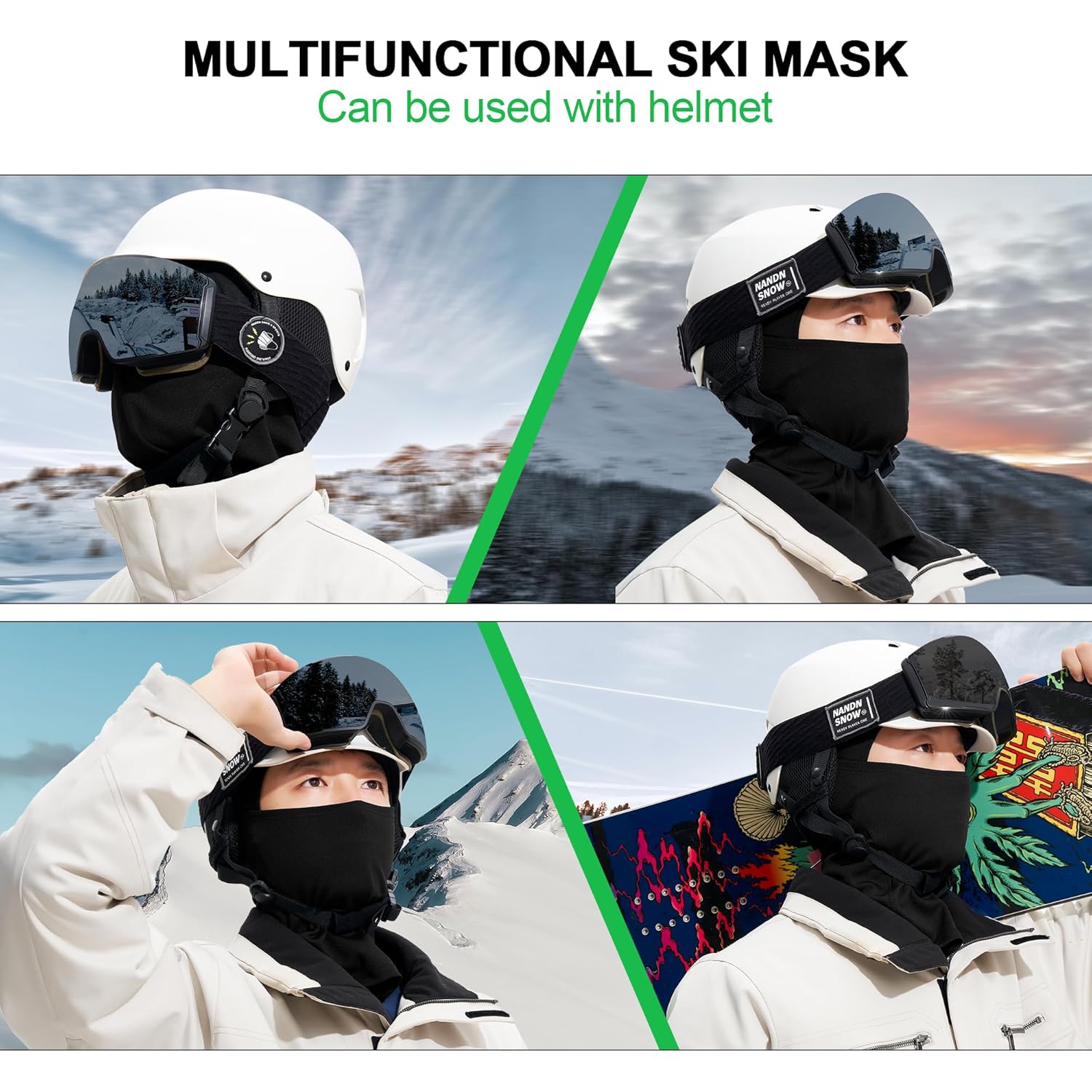 Balaclava Ski Mask 3 Pieces Full Face Cover - Image 7