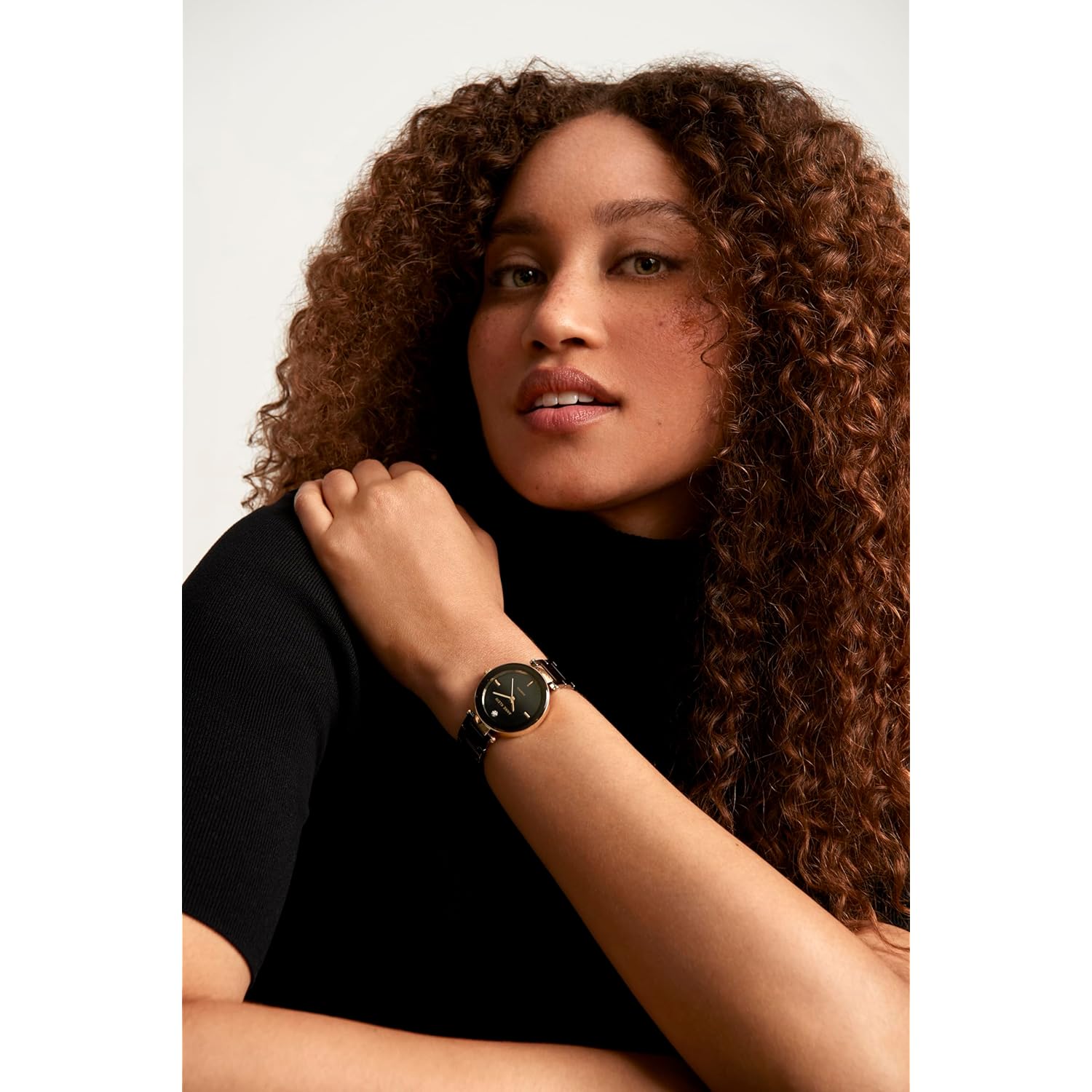 Anne Klein Dam svart Ceramic Bracelet klocka with - Image 4