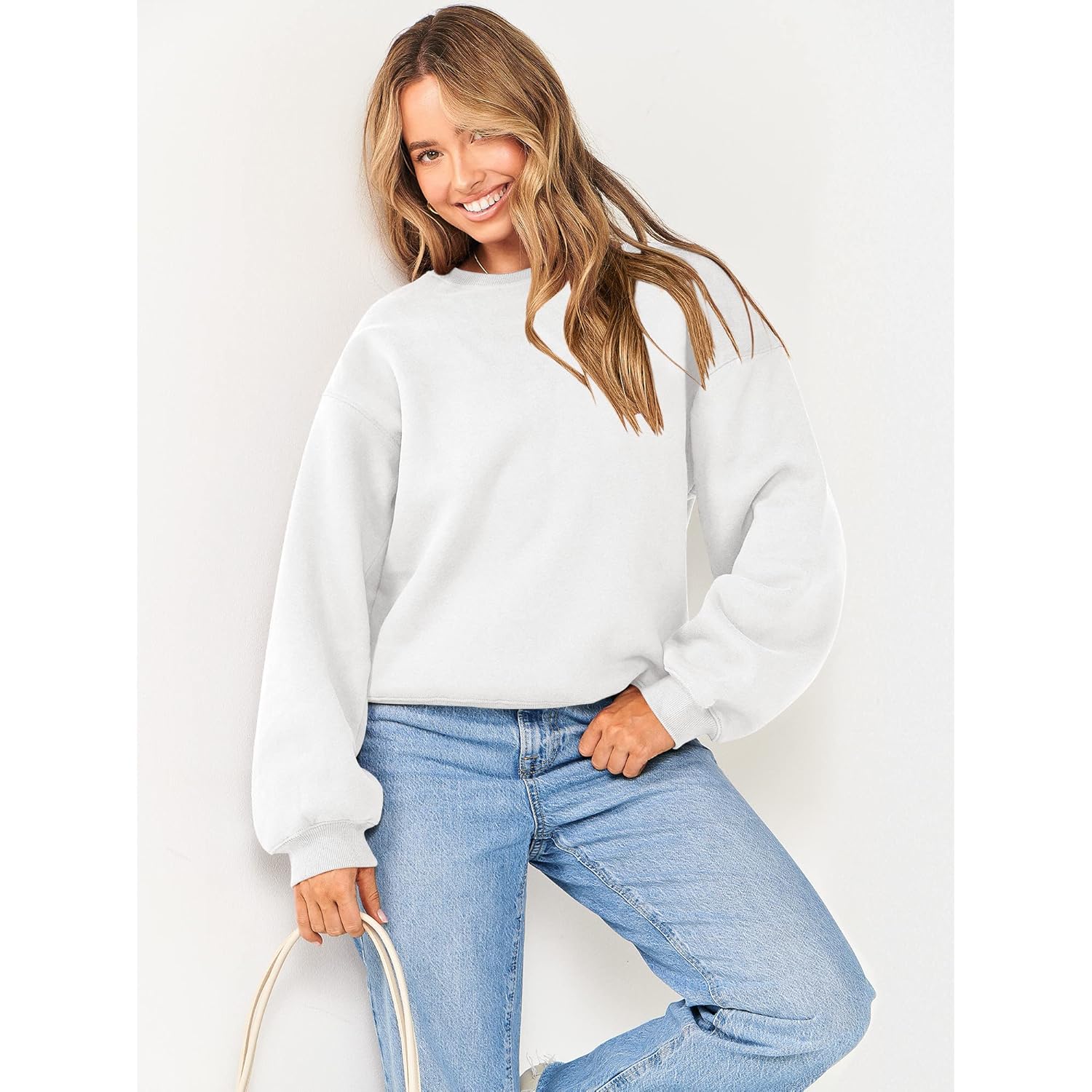 ANRABESS Dam sweatshirt Crewneck fleece oversized pullover Sweaters - Image 7