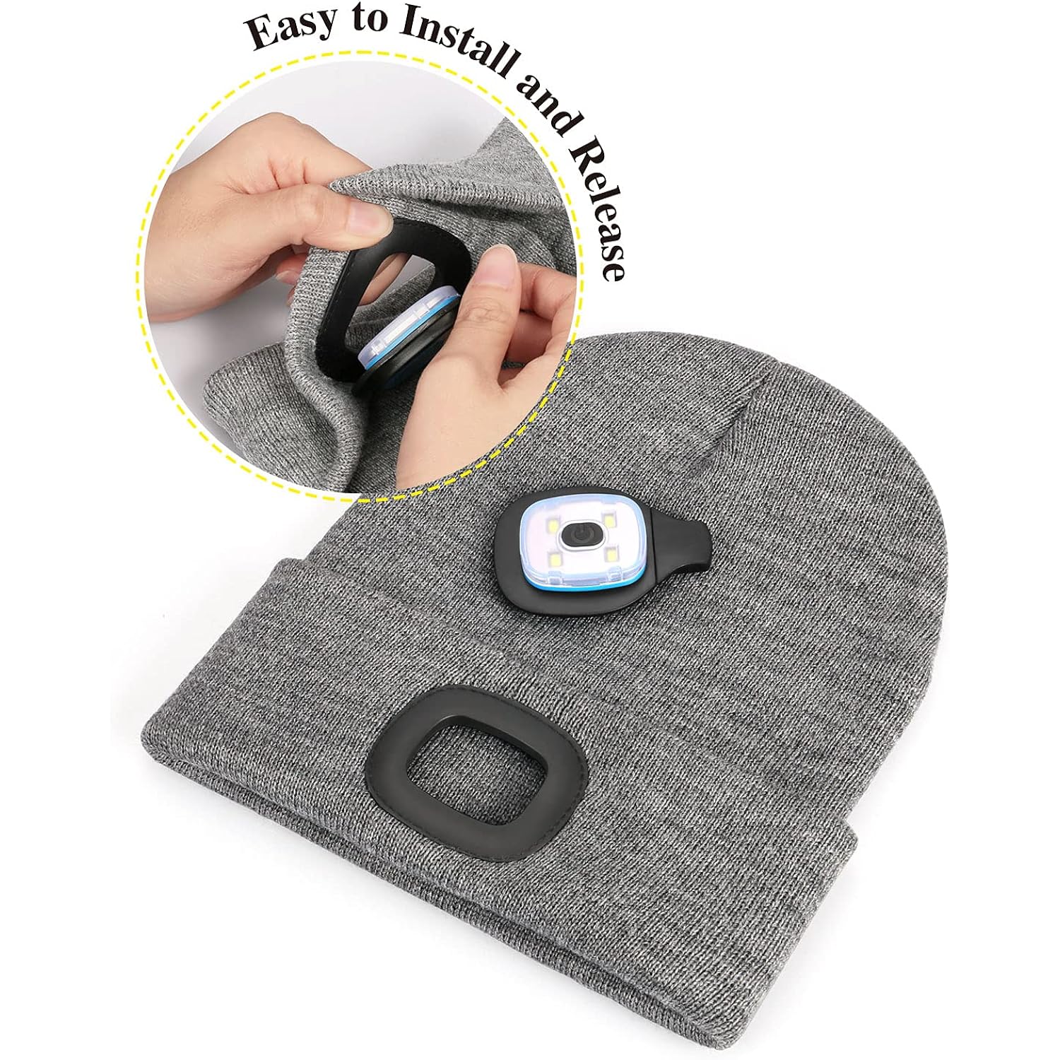 MELASA Unisex hatt with Light, USB Rechargeable Hands - Image 4