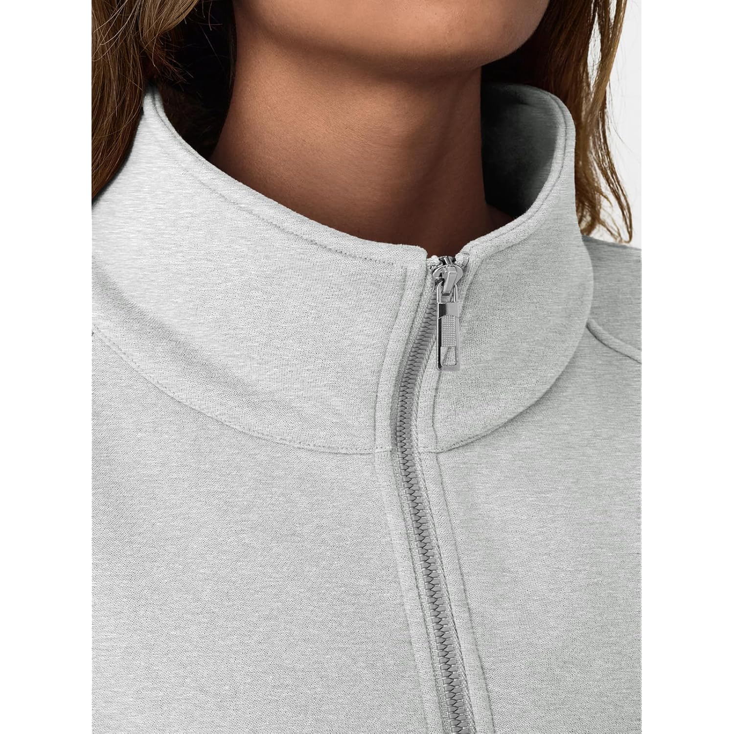 Trendy Queen Dam sweatshirt dragkedja hoodie cropped Crewneck - Image 5