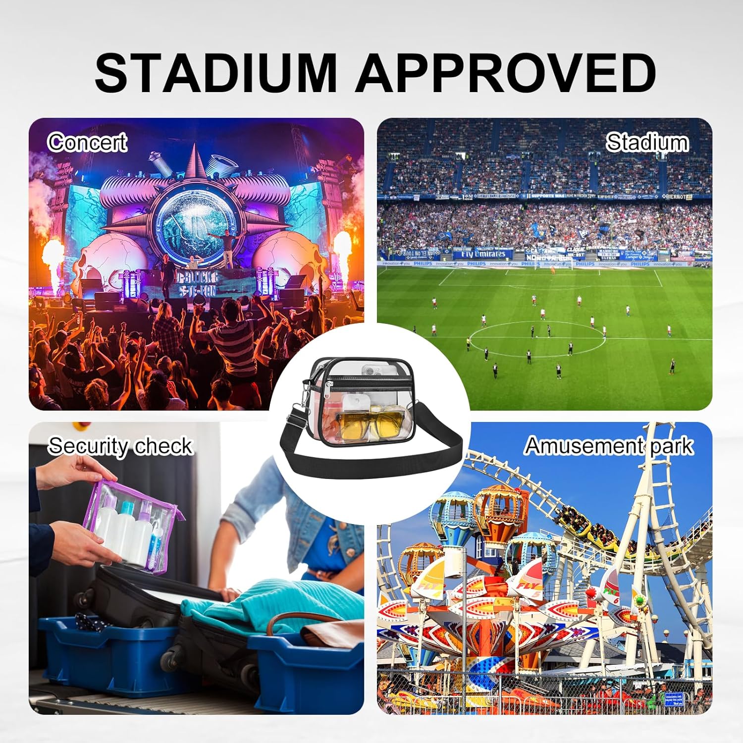 USPECLARE Clear Bag for Stadium Events Clear handväska - Image 6