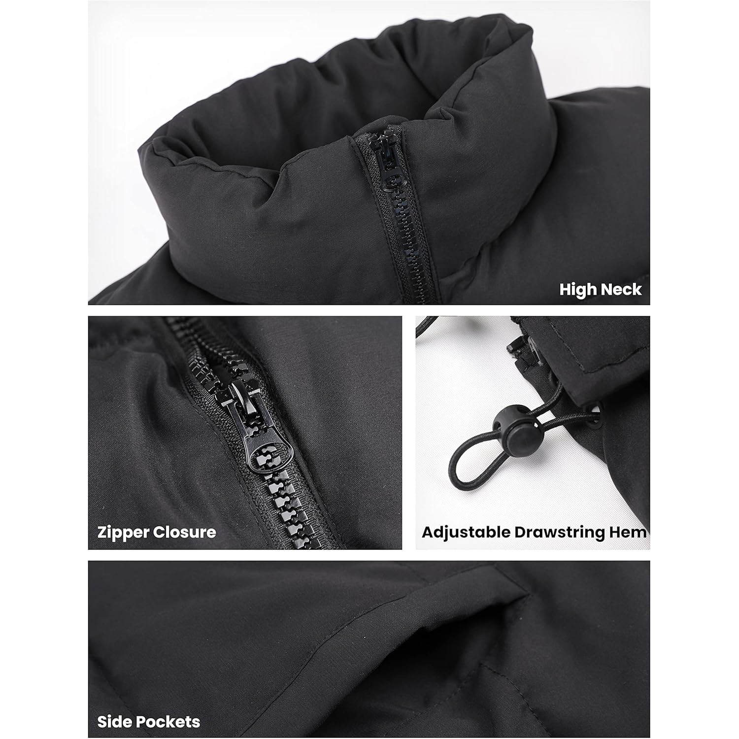 Athlisan Dam Zip Up puffer väst Stand Collar - Image 2