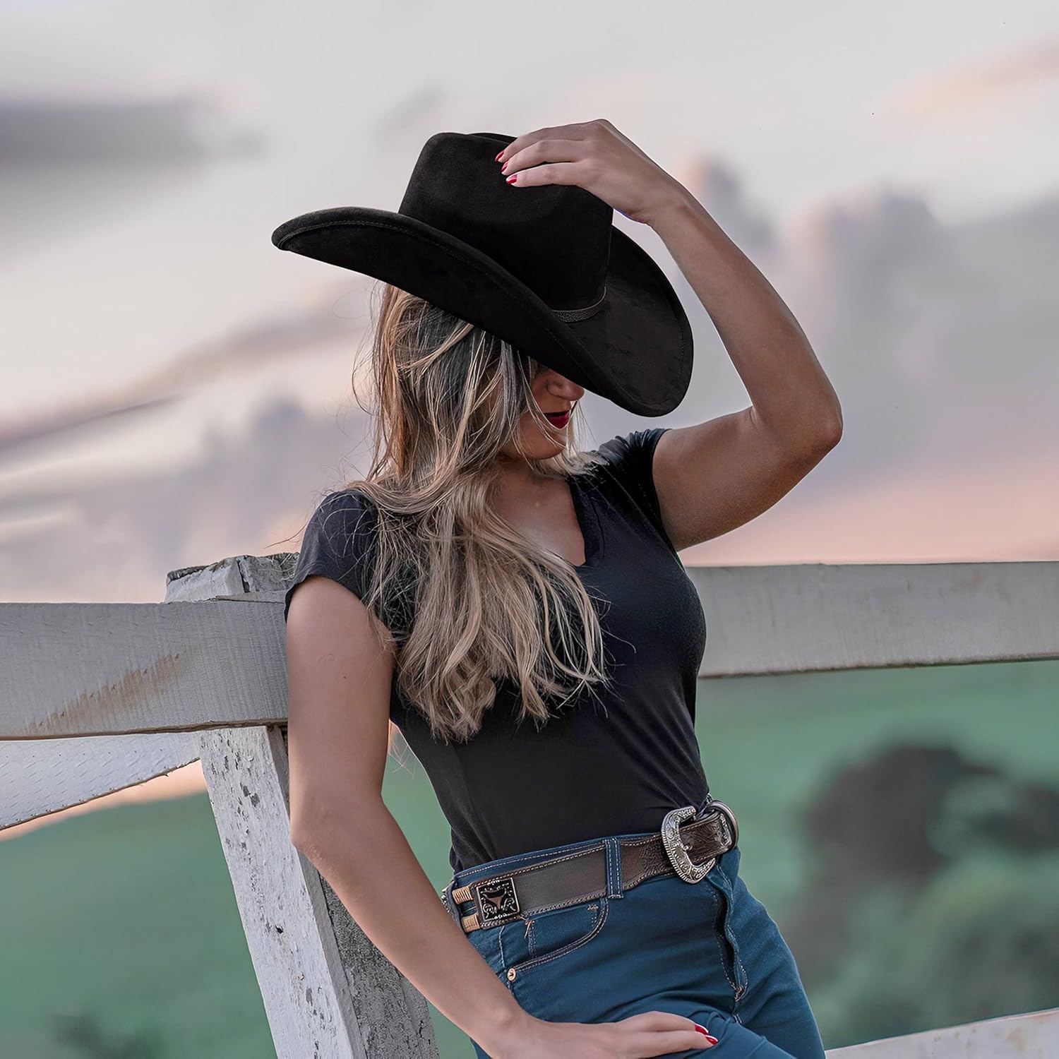 FLUFFY SENSE. Cowboy hatt for Women and Men - Image 5