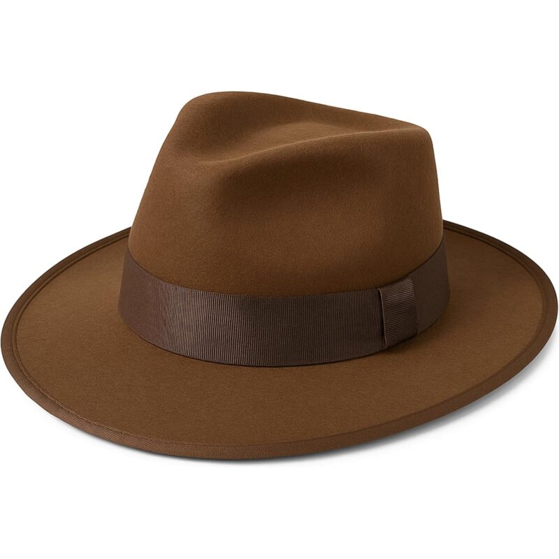 Loxdonz Adult brun fedora hatt - Cosplay Halloween