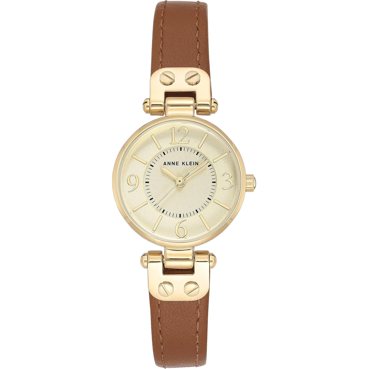 Anne Klein Dam läder Strap klocka