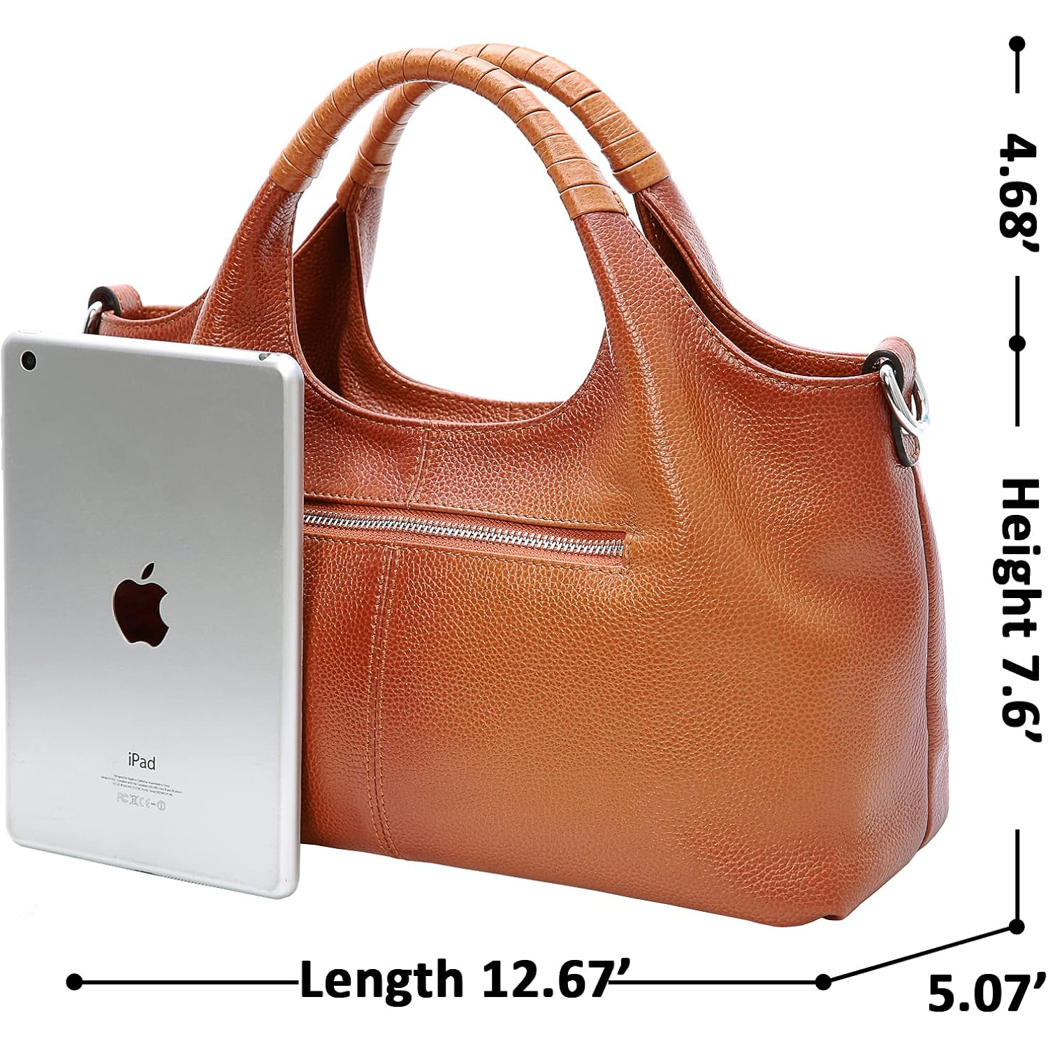 Iswee Genuine läder axelväska Purses and handväska for - Image 3