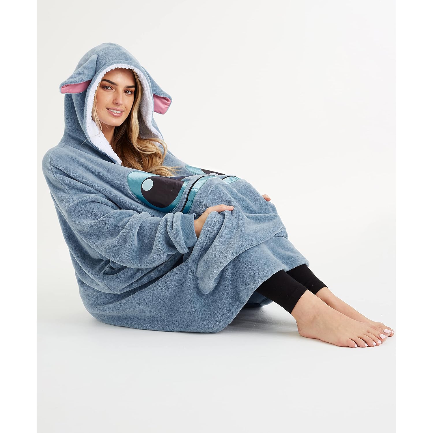 Disney Stitch Blanket hoodie for Dam Warm fleece - Image 4