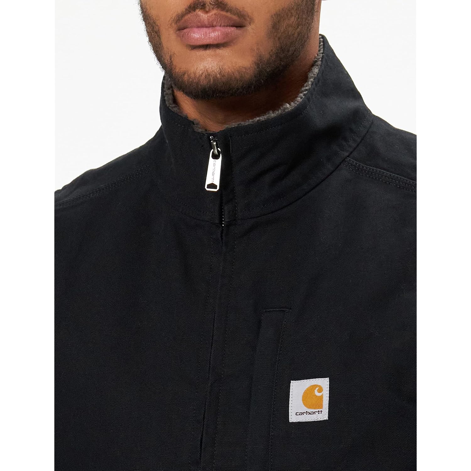 Carhartt Herr 104277 Washed Duck Mock Neck Vest - Image 2