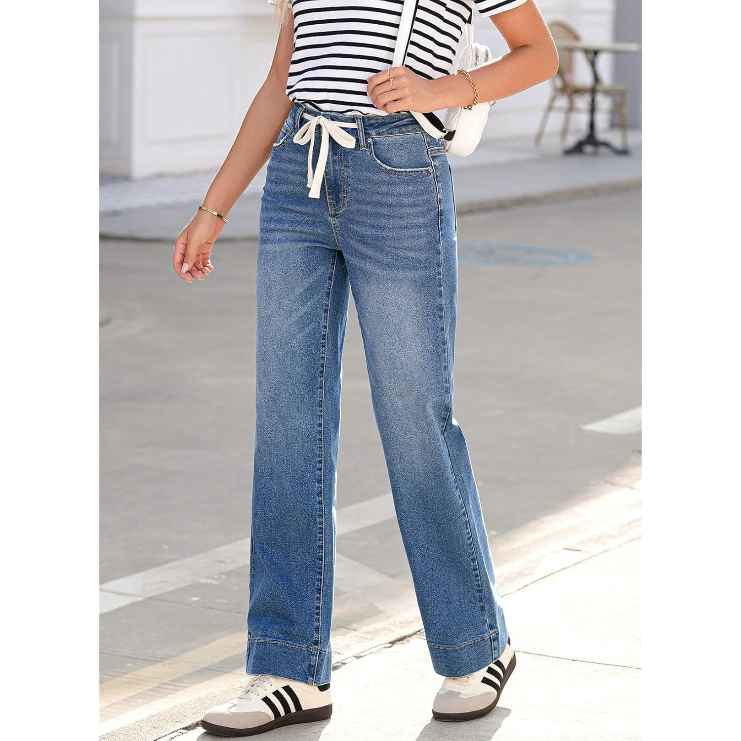 Sidefeel Dam wide leg jeans High Waisted Stretchy - Image 3
