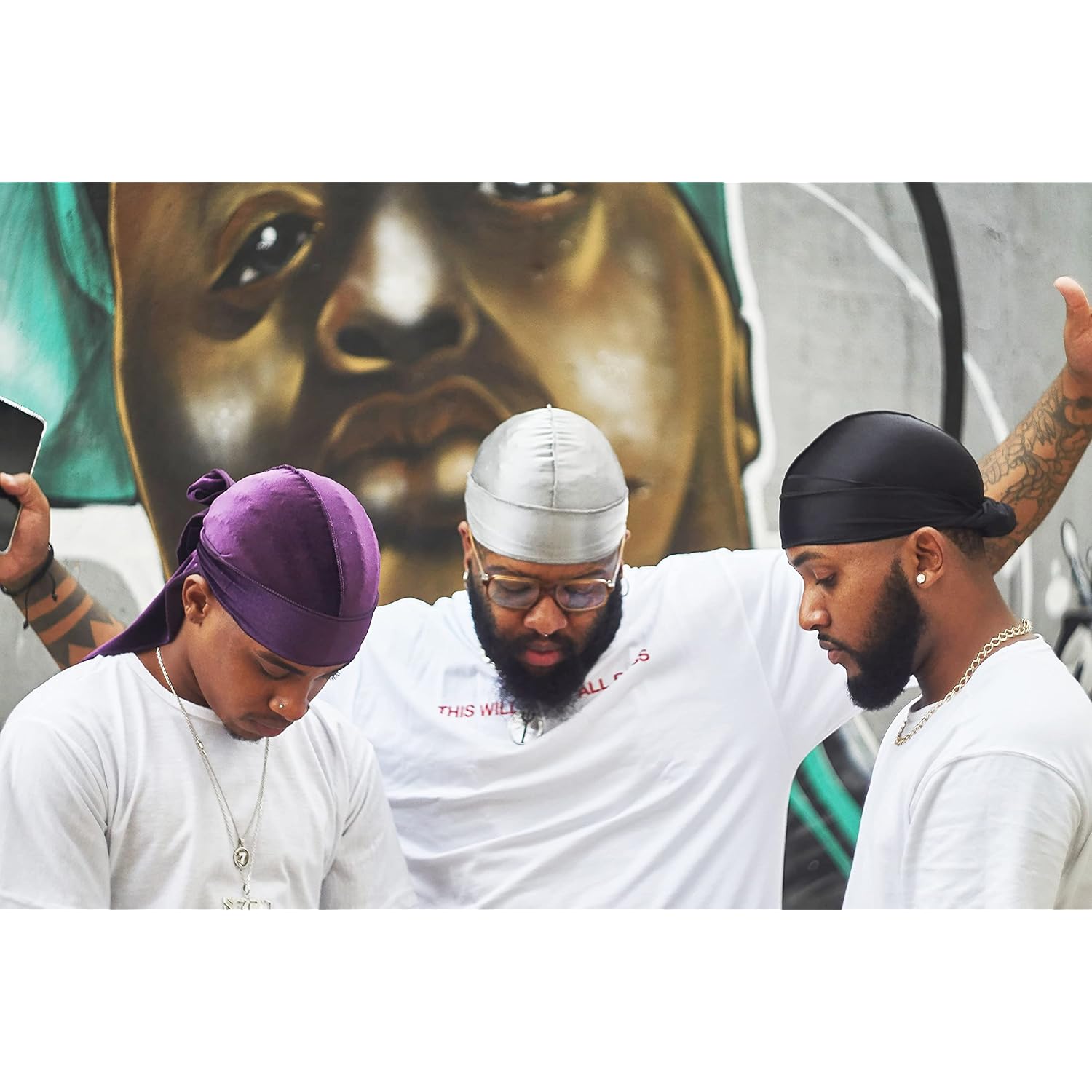 ForceWave 2 Pieces Silky Durag Pack for Men - Image 4