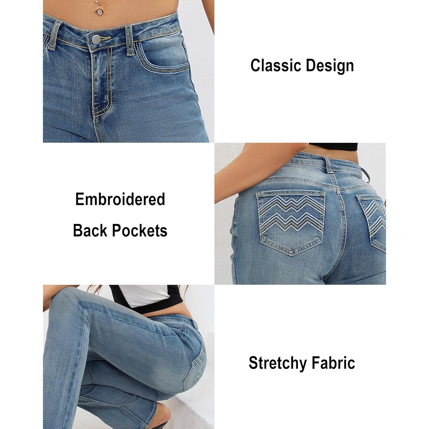 Dam jeans 90s mid rise bootcut High stretch - Image 3