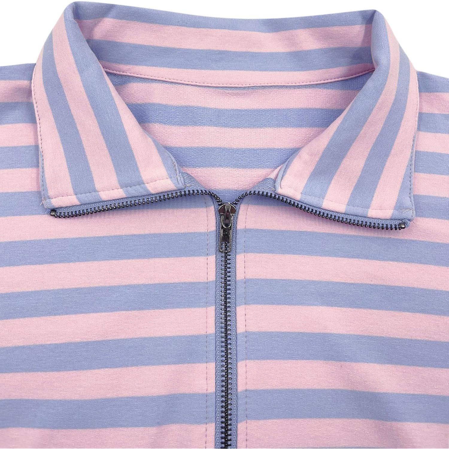 Floral Find Dam Long Sleeve Lapel Half dragkedja - Image 3