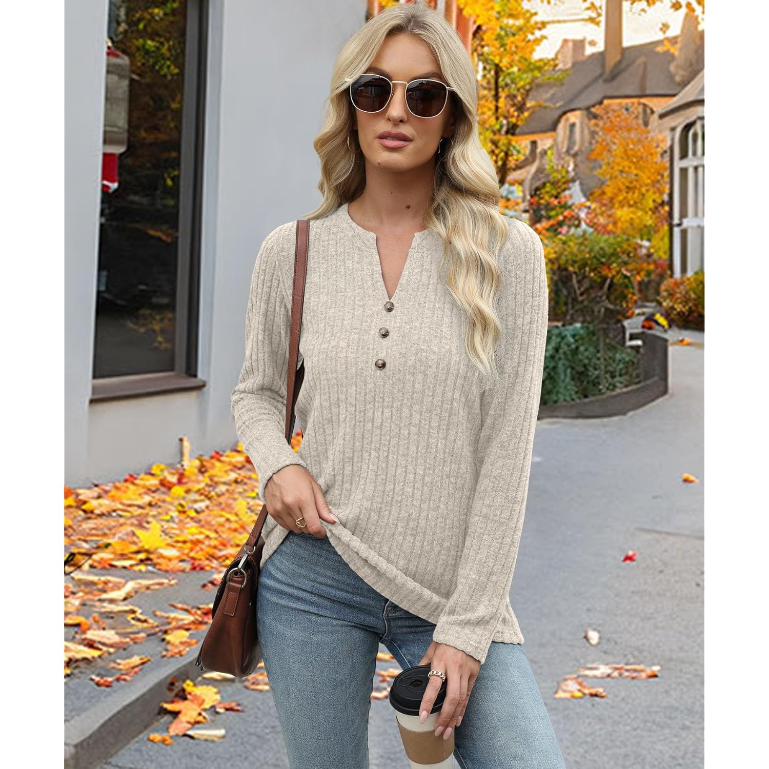 Sweaters for Dam Fashion Long Sleeve Tops pullover - Image 2
