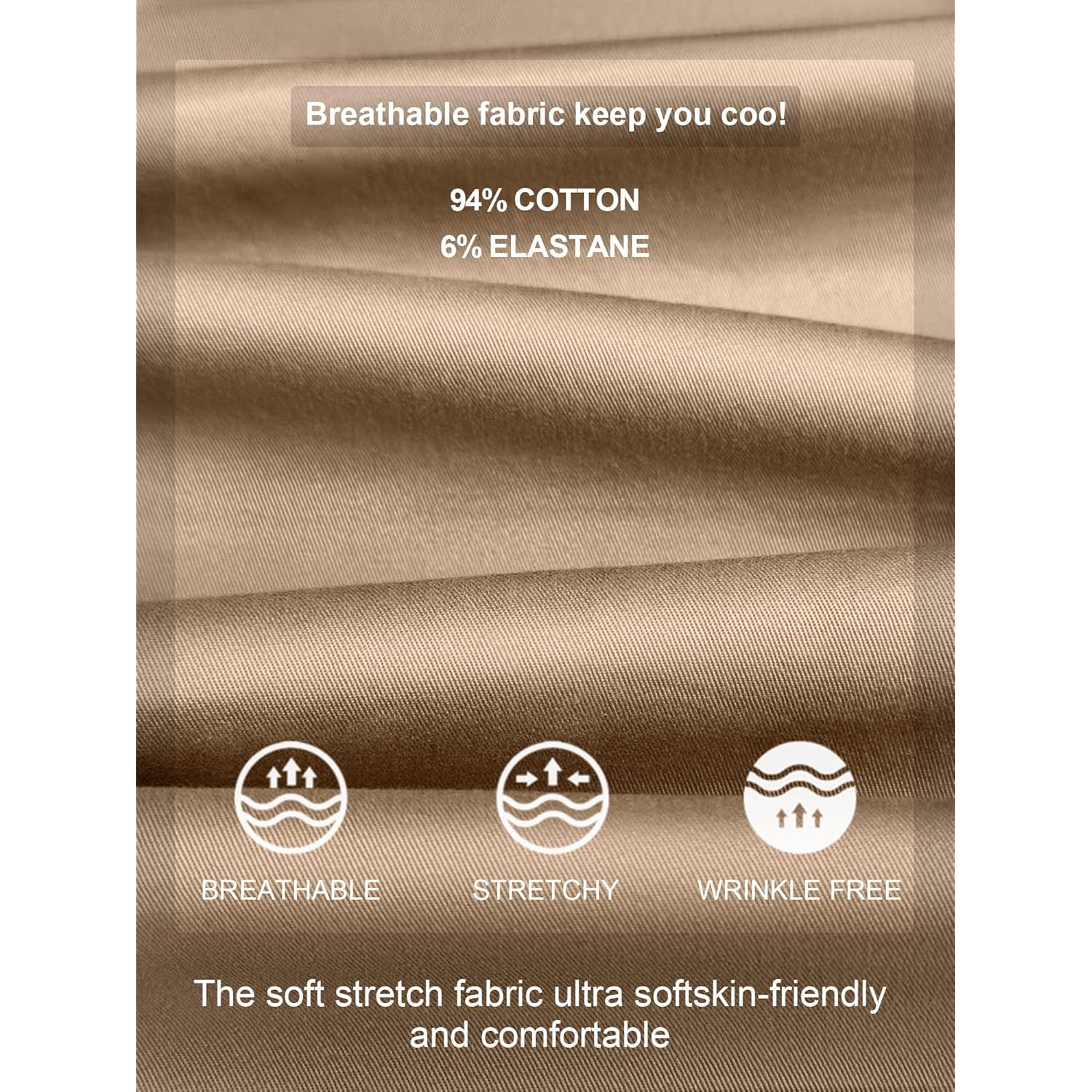 PLEPAN Herr Casual cargo joggers - bomull dragsko - Image 4