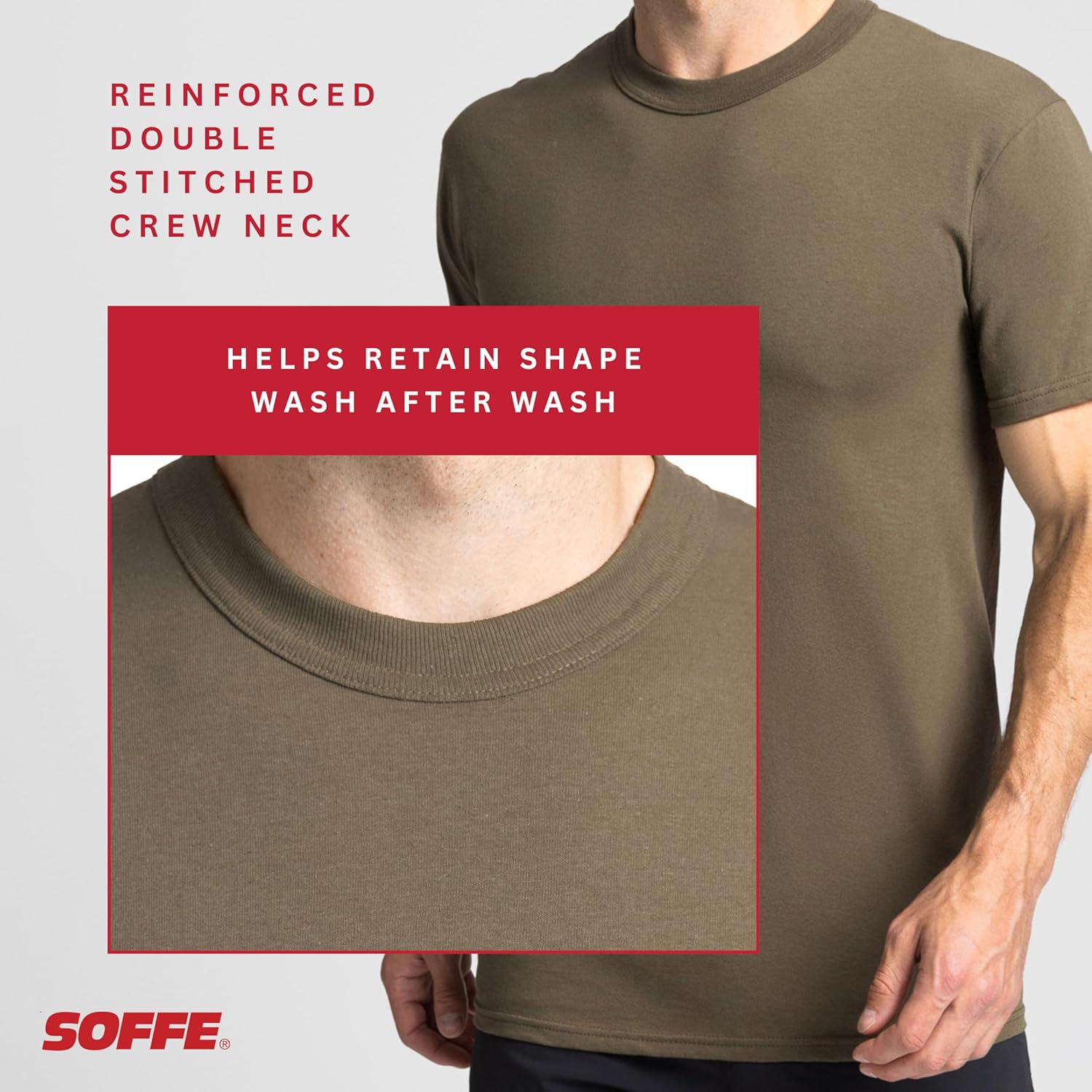 Soffe Herr 3 Pack - USA Poly/bomull Military - Image 3