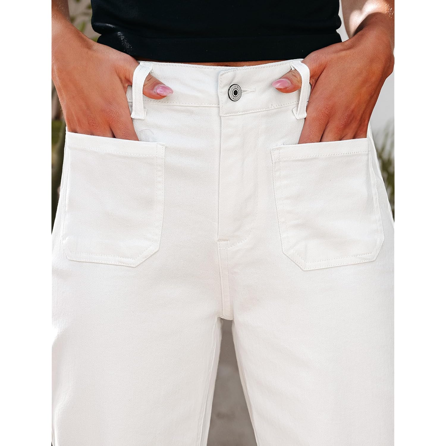 Luvamia wide leg jeans for Women Trendy High - Image 5