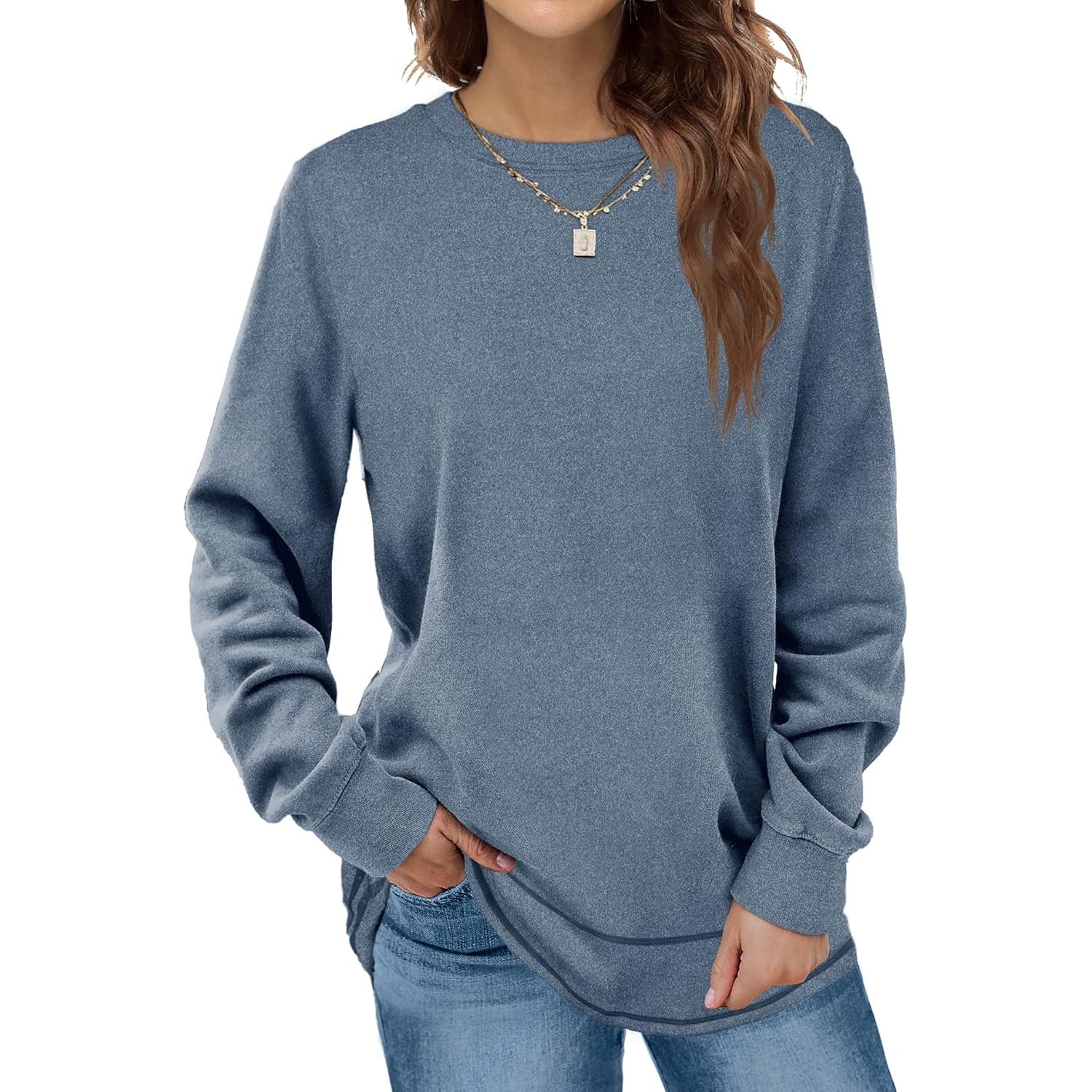 Dofaoo sweatshirt for Dam Crewneck Long Sleeve Shirts